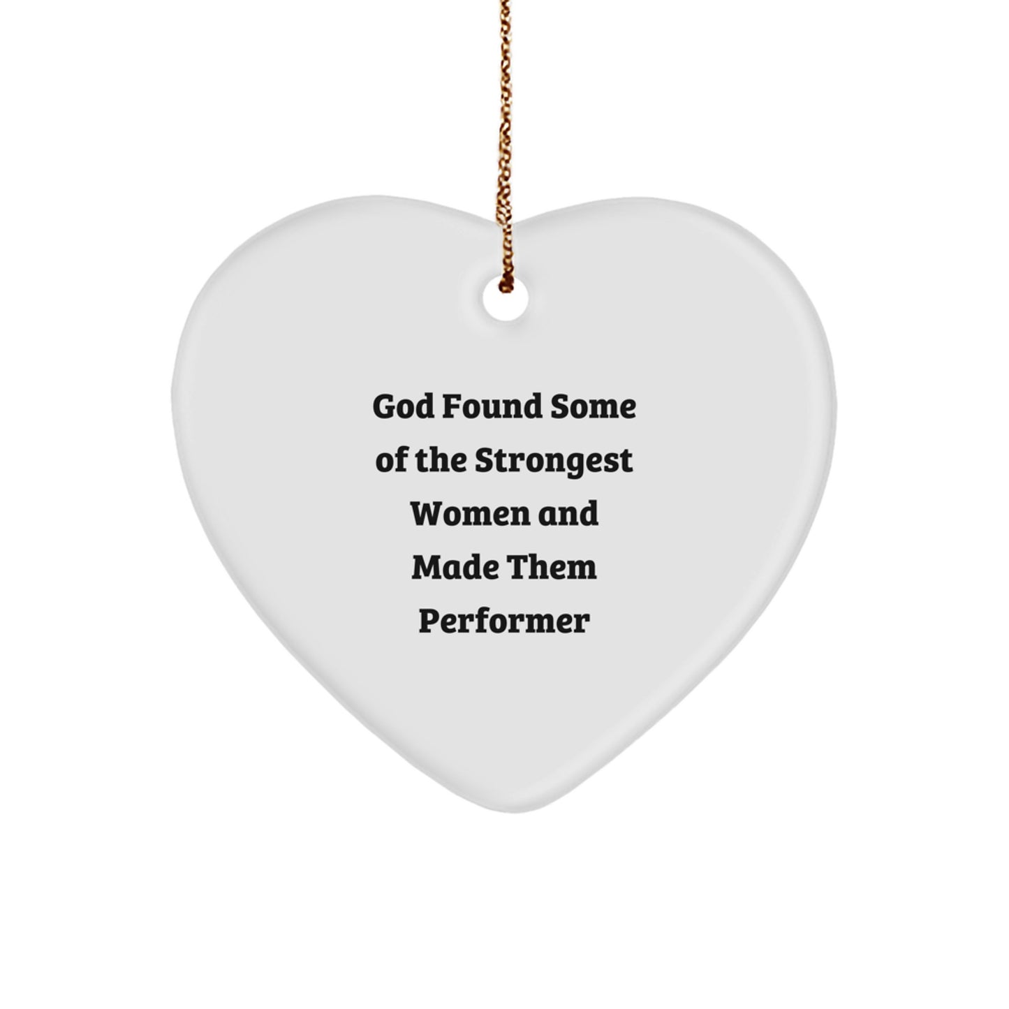 Funny Performer Heart Ornament Gifts from Men to Women Friends Coworkers Family for Christmas Unique Decorations - Image 1