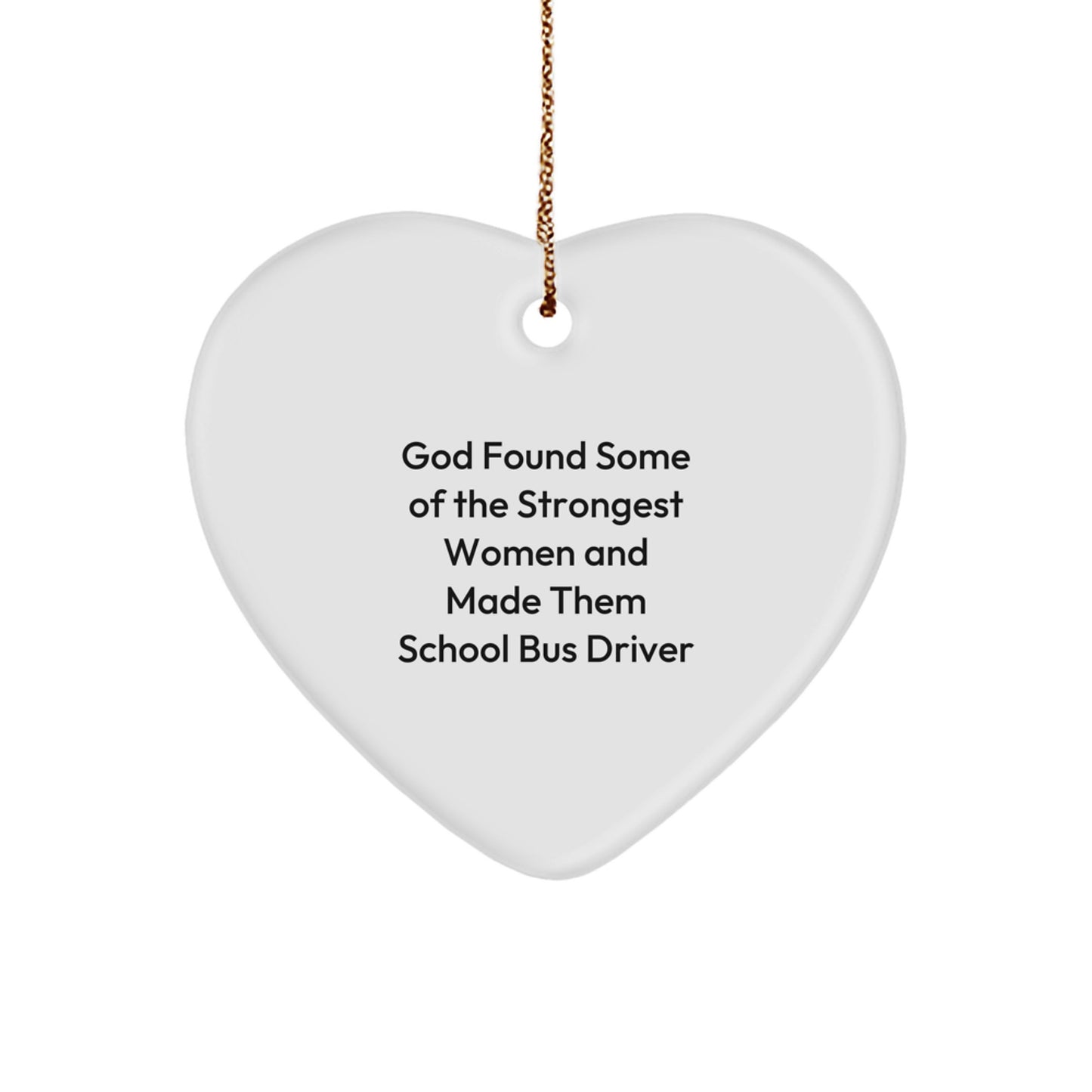 Funny School Bus Driver Heart Ornaments Gifts from Men to School Bus Driver Coworker Friends - Image 1