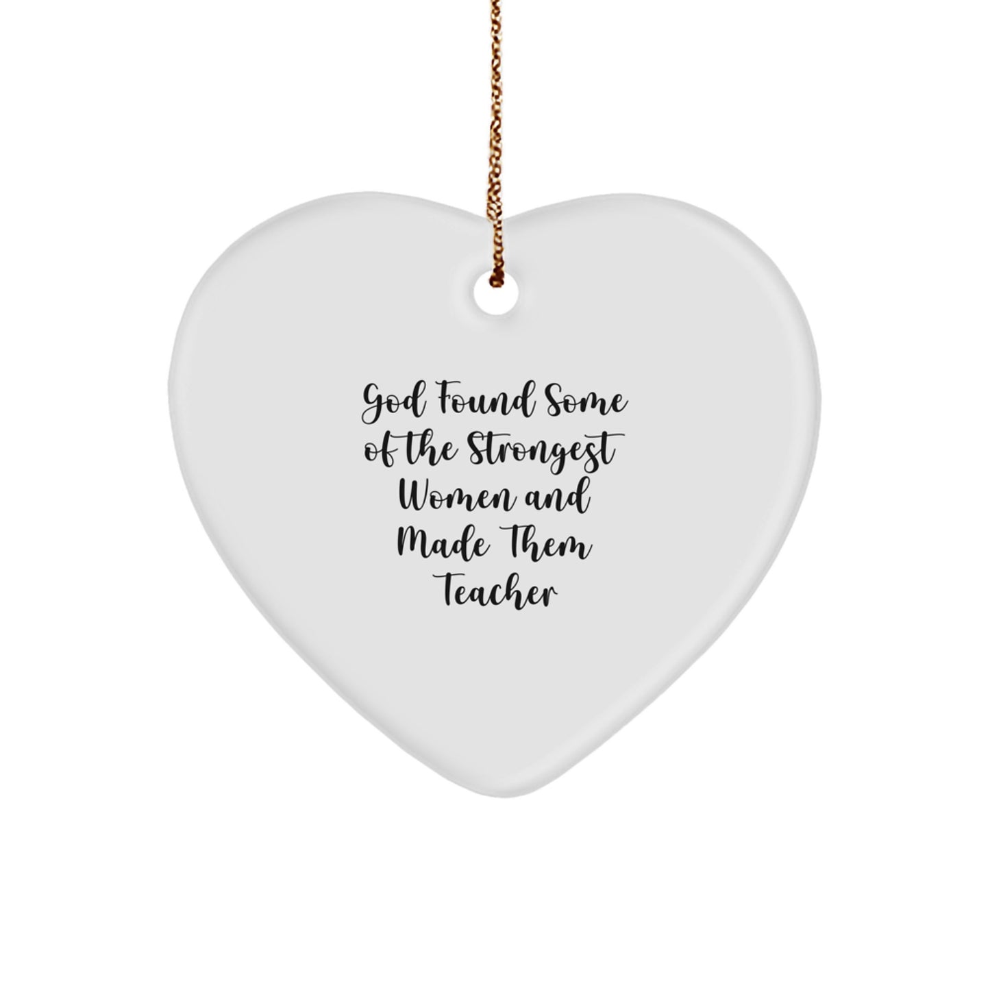 Funny Teacher Heart Ornament, Gifts from Men to Women, Coworkers, Family, for Christmas Unique Gifts - Image 1