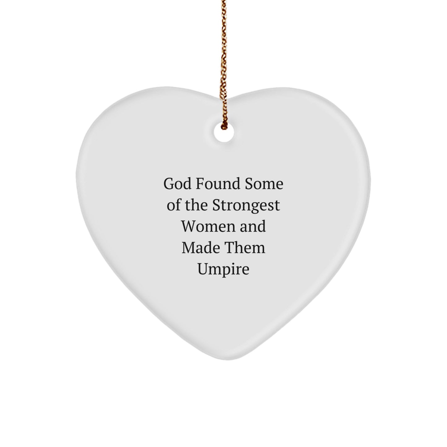 Funny Umpire Gifts from Men to Women for Christmas Unique Umpire Heart Ornament Gifts - Image 1