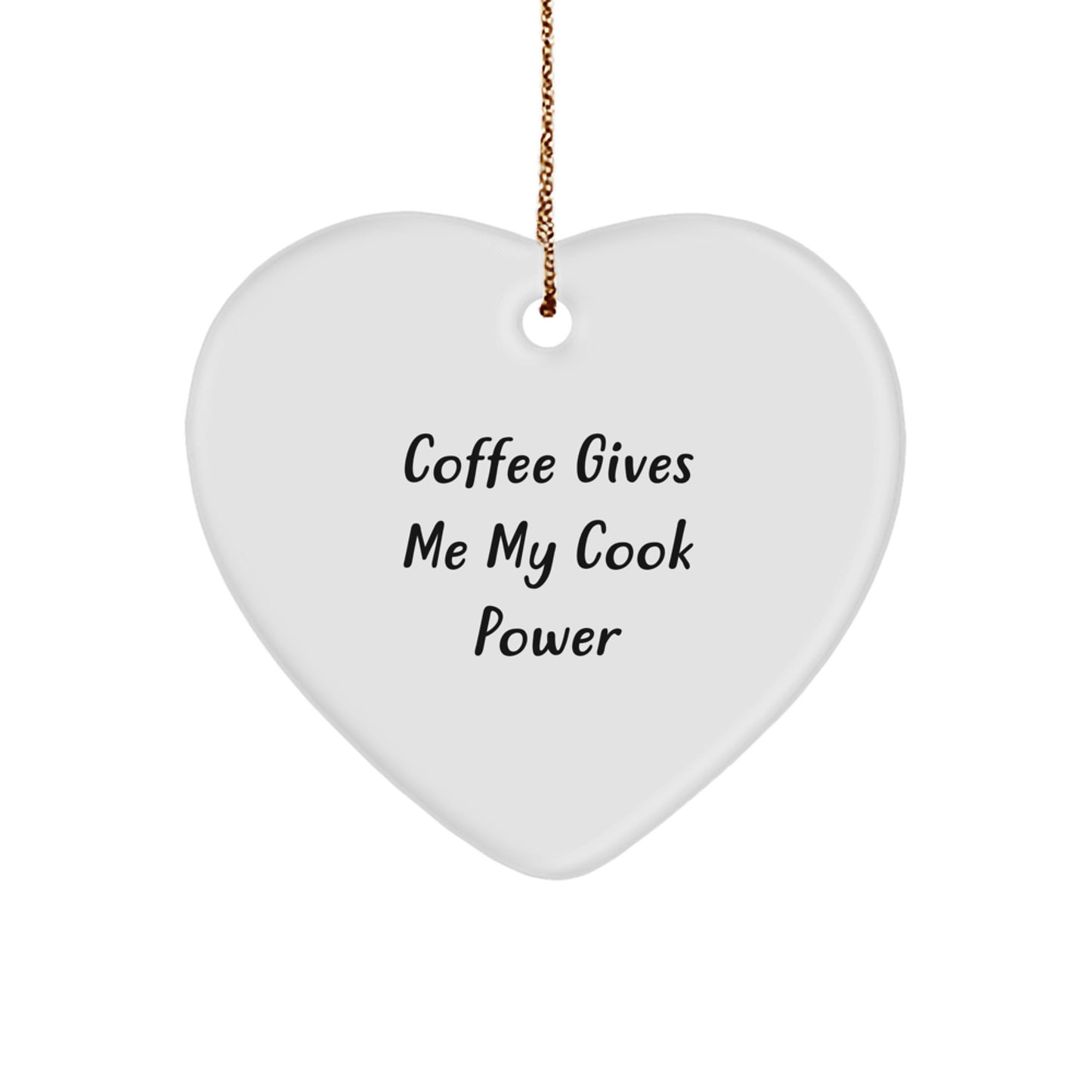 Funny Cook Heart Ornament Gifts for Cook Enthusiasts, Perfect for Mothers Day, Christmas Unique Gifts from Mom to Daughter - Image 1
