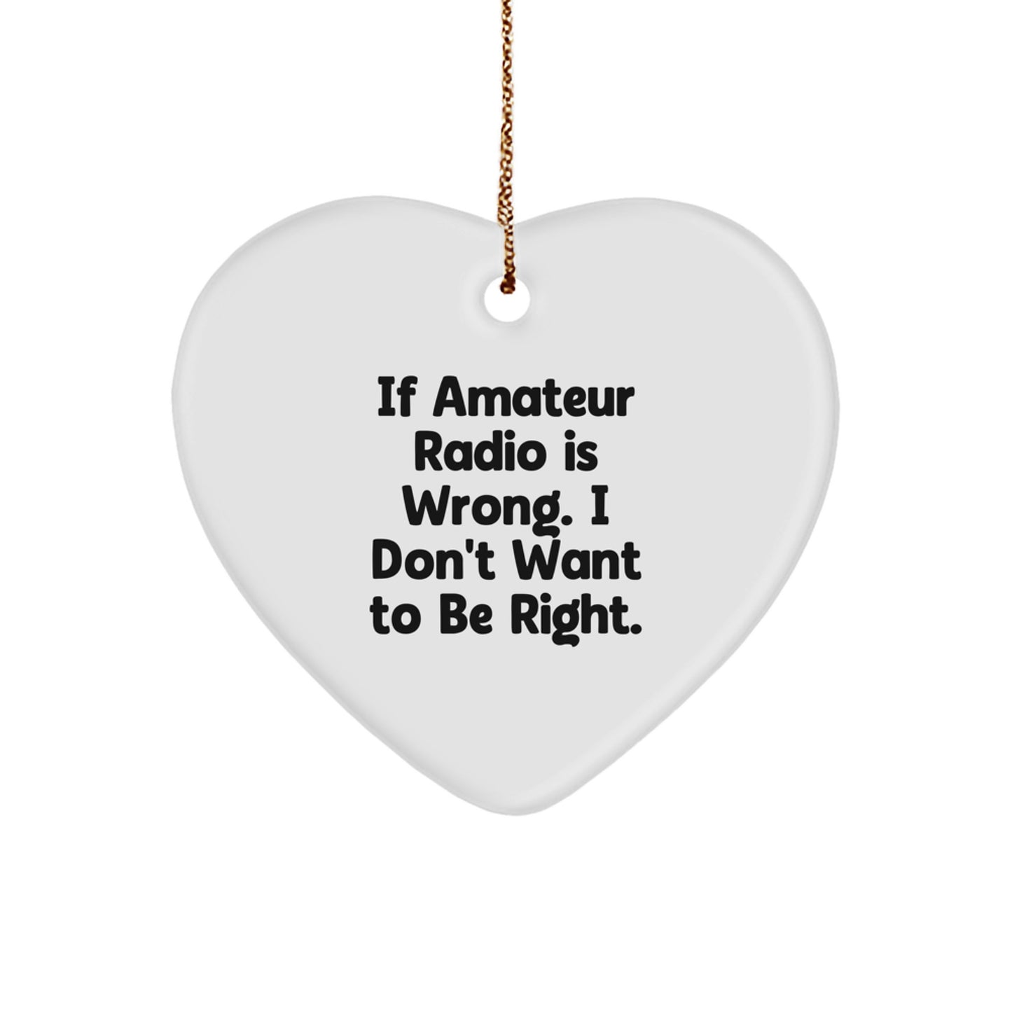 Funny Amateur Radio Gifts for Amateur Radio Enthusiasts, Heart Ornament Gifts from Men to Amateur Radio Friends - Image 1