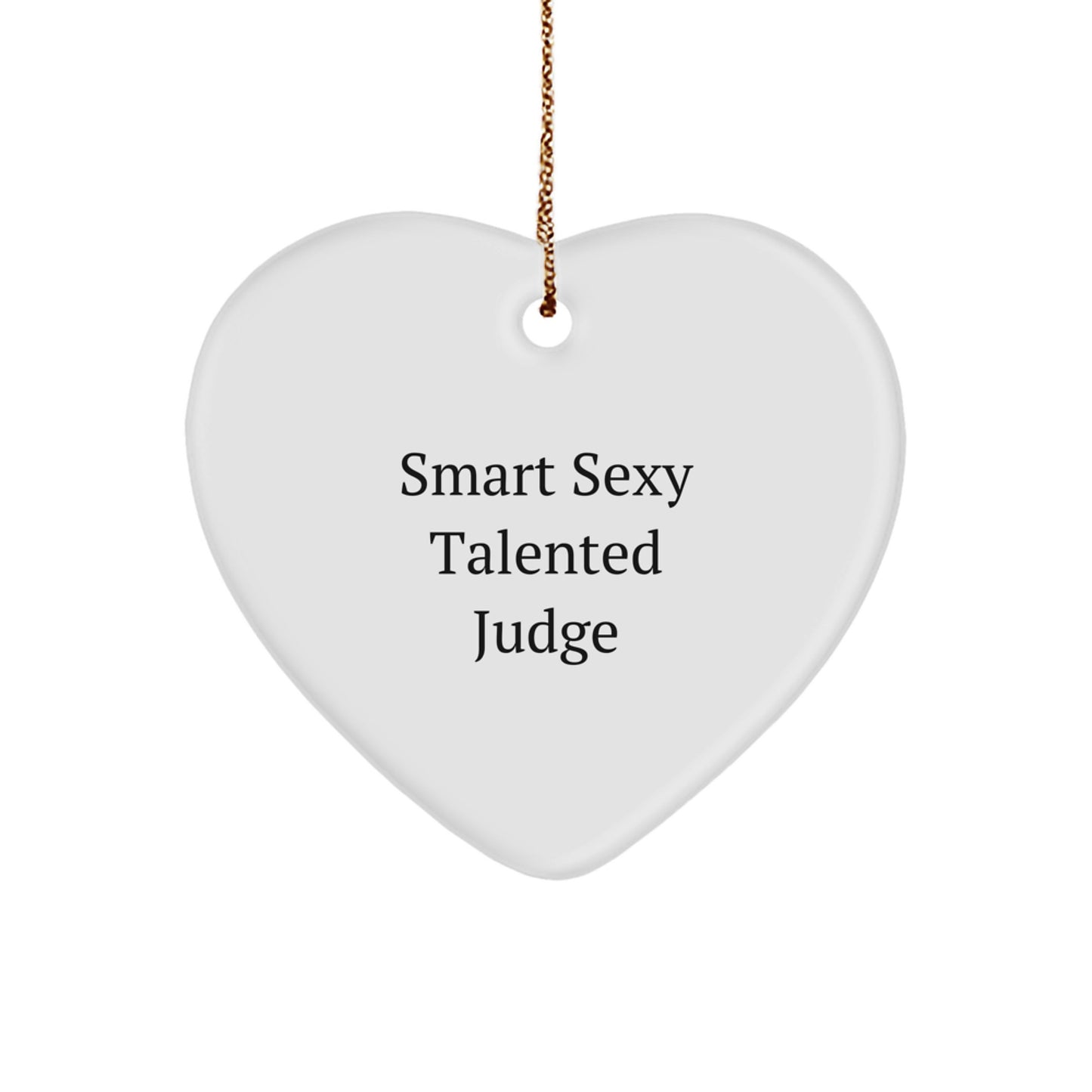 Funny Judge Heart Ornament Gifts from Friends for Christmas Unique Judge Decorations - Image 1