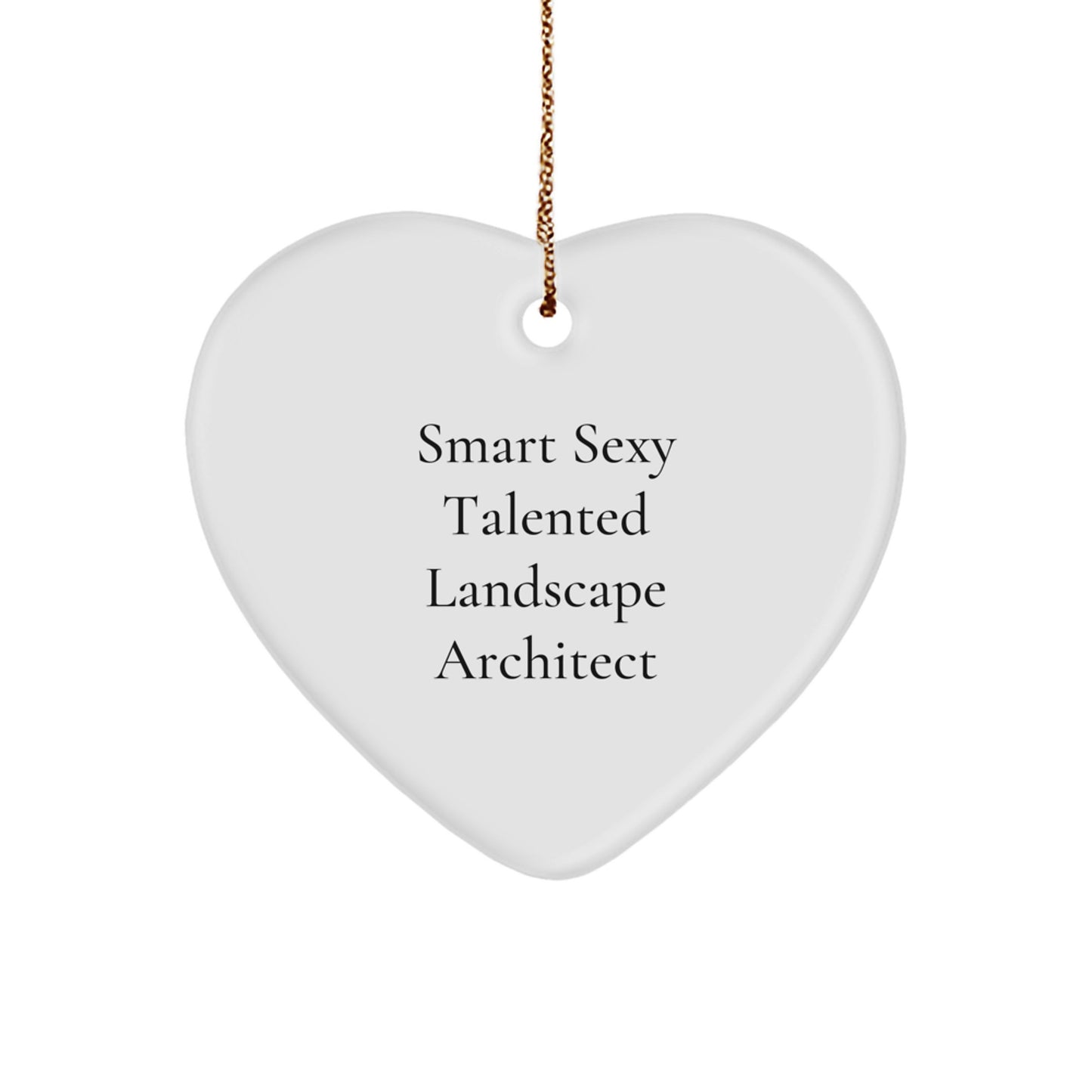 Smart Sexy Talented Landscape Architect Christmas Heart Ornament Gifts from Friends for Landscape Architect Men - Image 1
