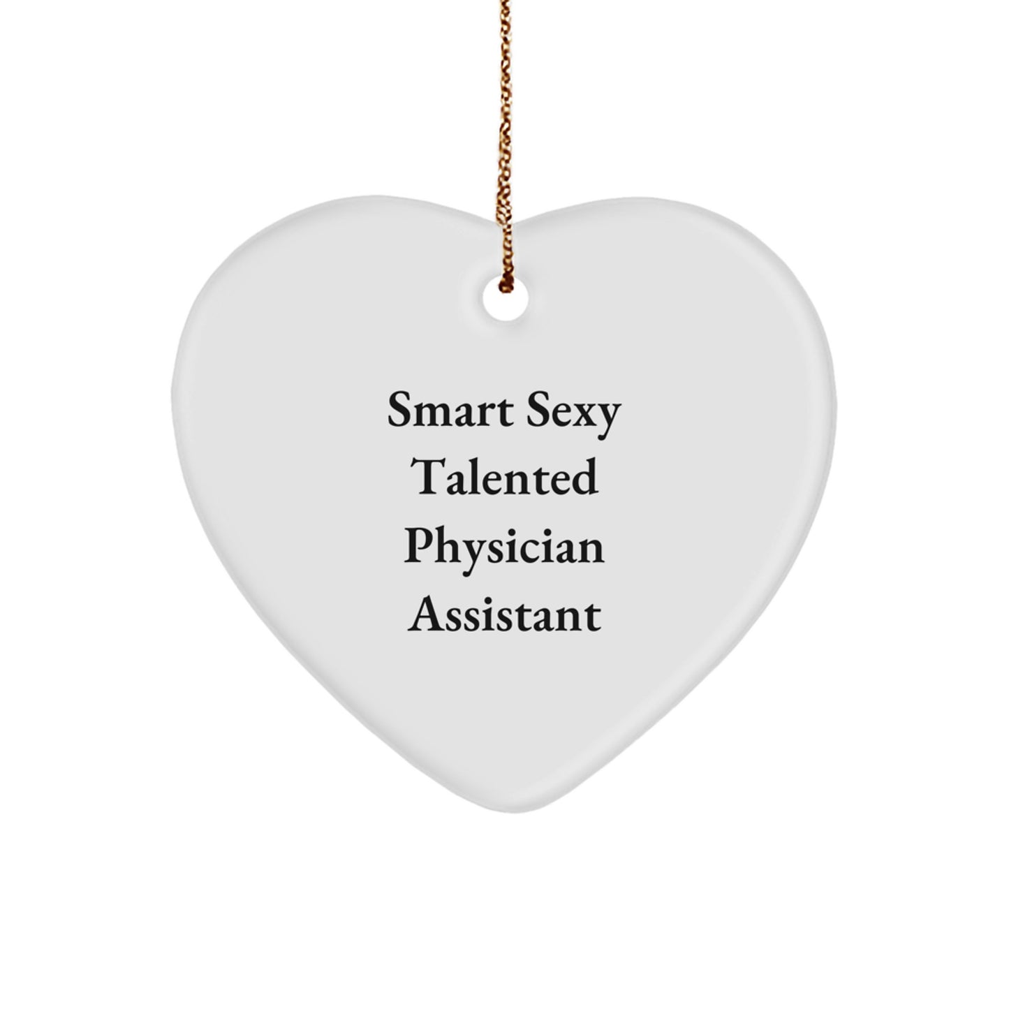 Gifts from Men for Smart Sexy Talented Physician Assistant - Funny Heart Ornament for Christmas Unique Gifts - Image 1