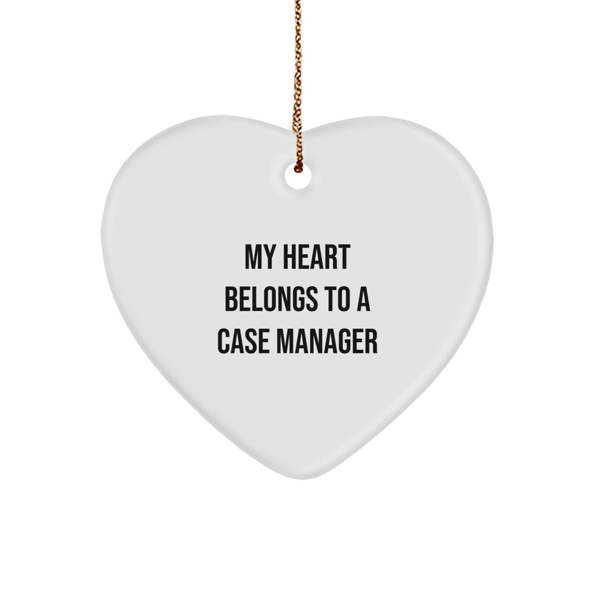 Christmas Unique Gift Case Manager Heart Ornament for Her Bright Present - Image 1