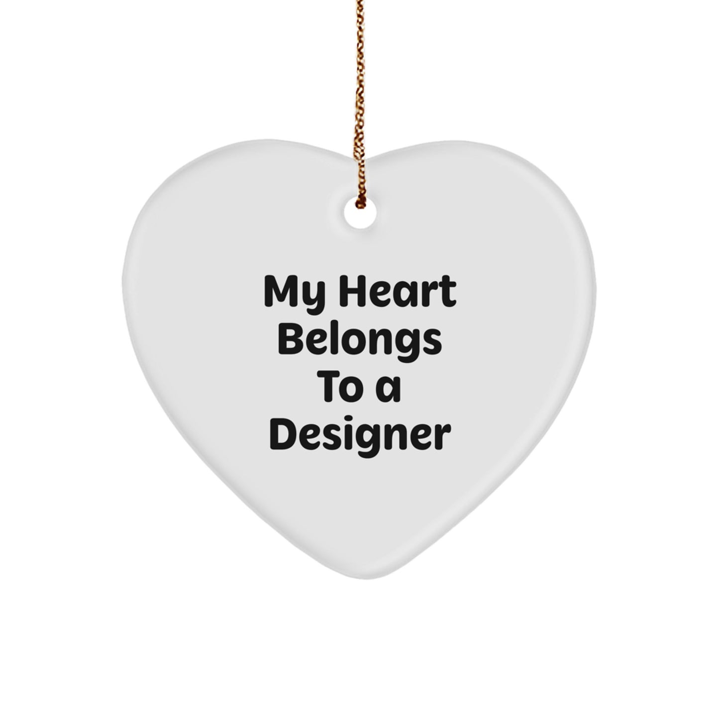 Funny Designer Heart Ornament Gifts from Men to Women Friends or Family for Christmas Unique Presents - Image 1
