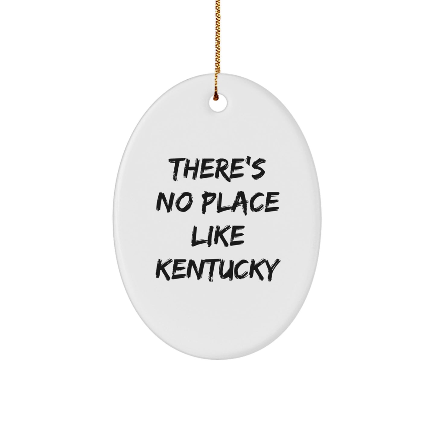 Funny Kentucky Christmas Oval Ornament Gifts from Friends to Family - Image 1