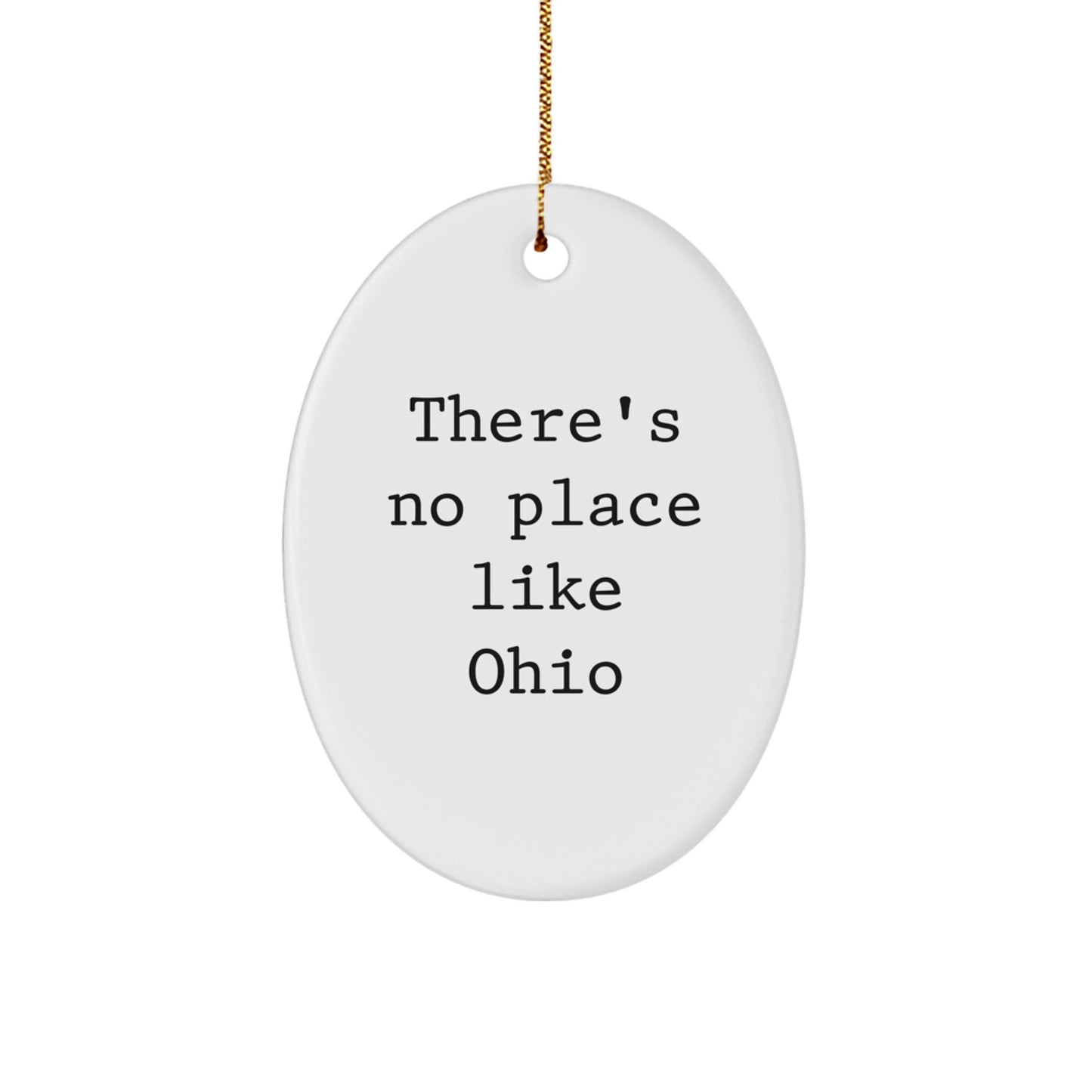 Funny Ohio Oval Ornament for Friends and Family Christmas Unique Gifts from Ohio Lovers - Image 1