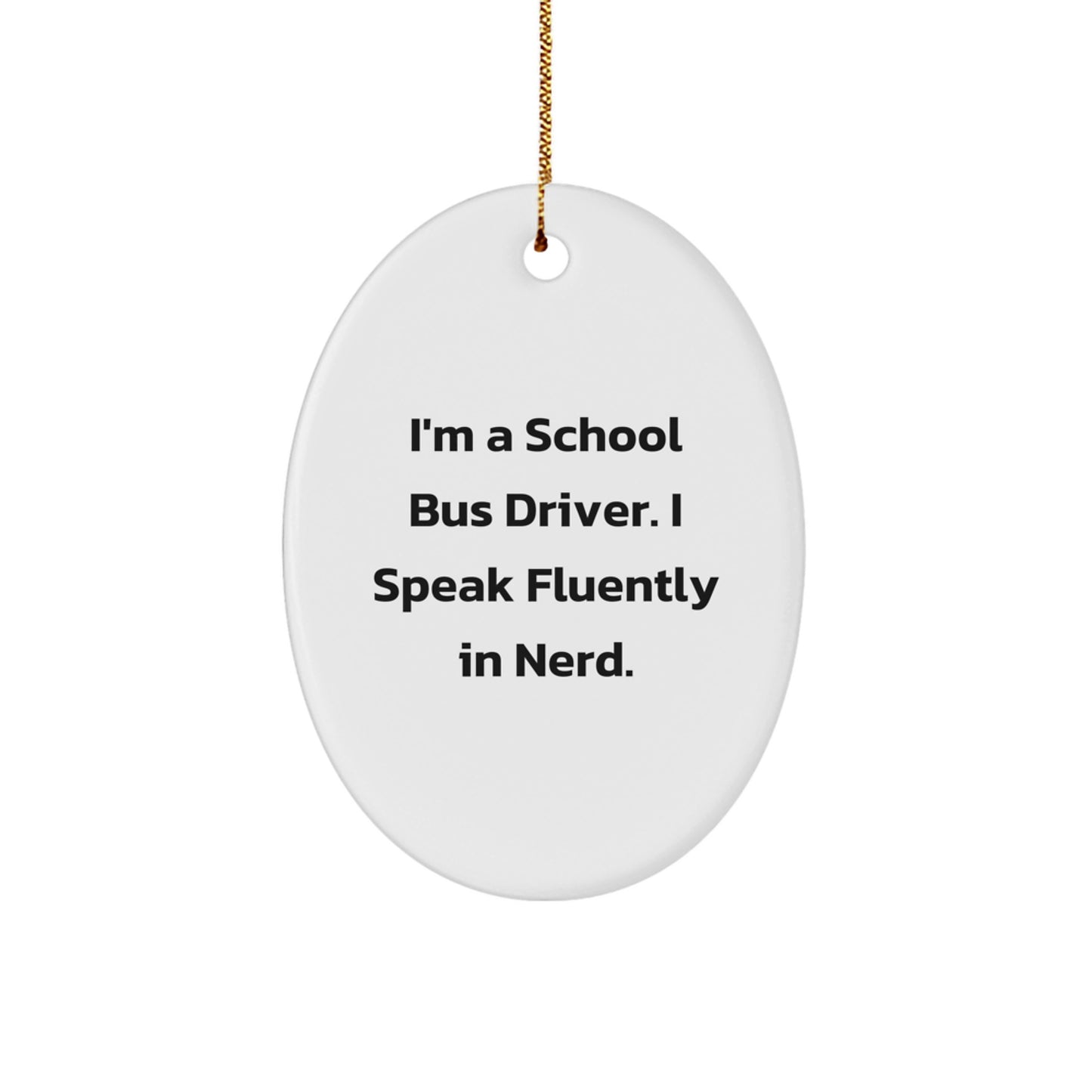 Funny School Bus Driver Christmas Ornament for Friends Novelty Gift - Image 1