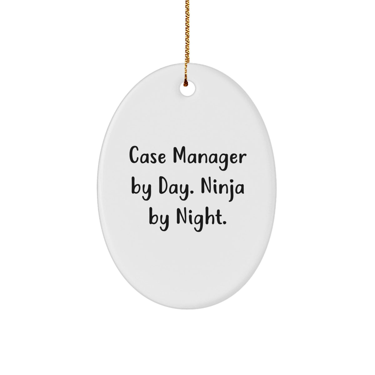 Family Case Manager by Day. Ninja by Night Xmas Gift Christmas Ornament - Image 1
