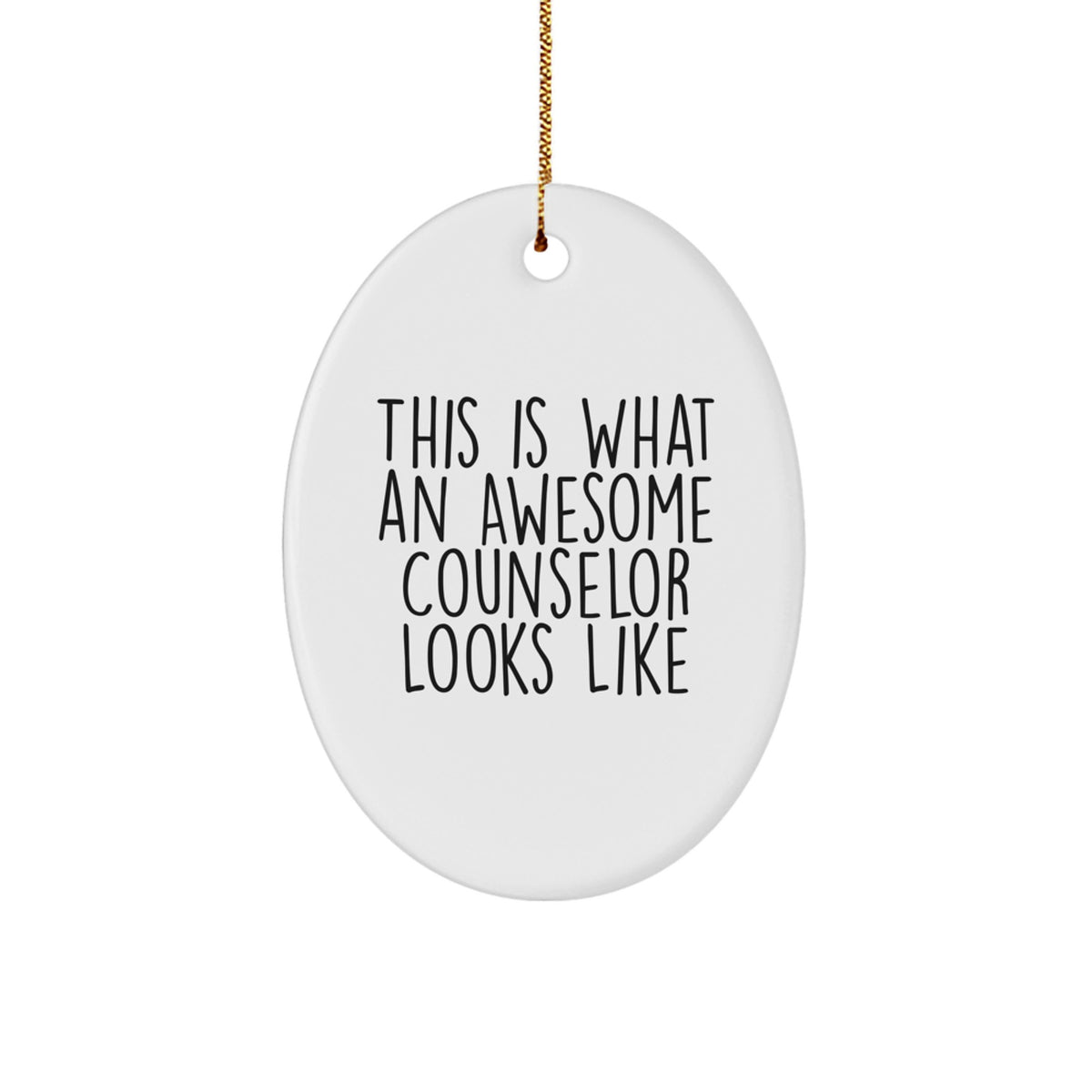 Cheerful Counselor Oval Ornament Memento for Roommates Christmas Gift - Image 1