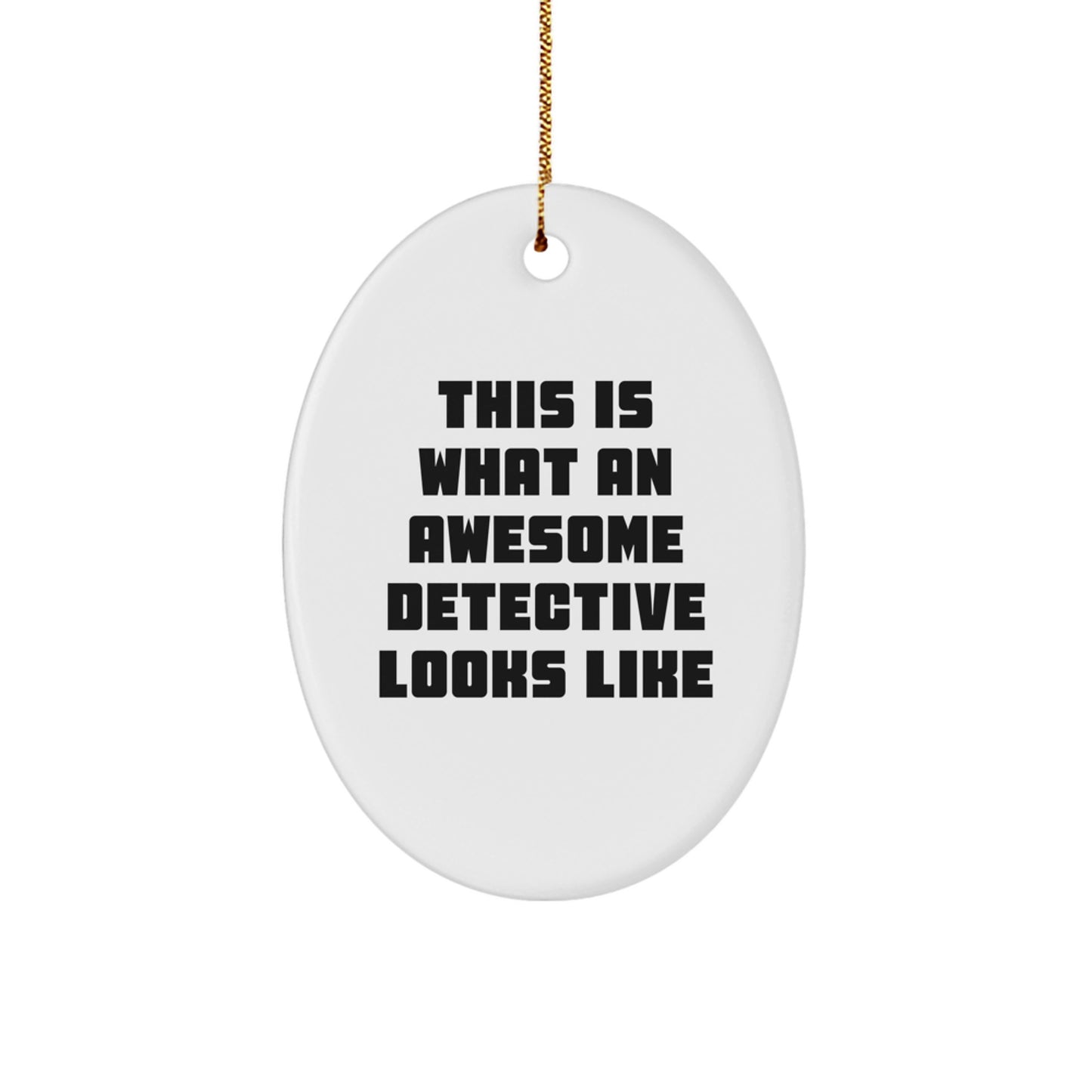 Detective Favorite Oval Ornament Christmas Gift for Kids - Image 1