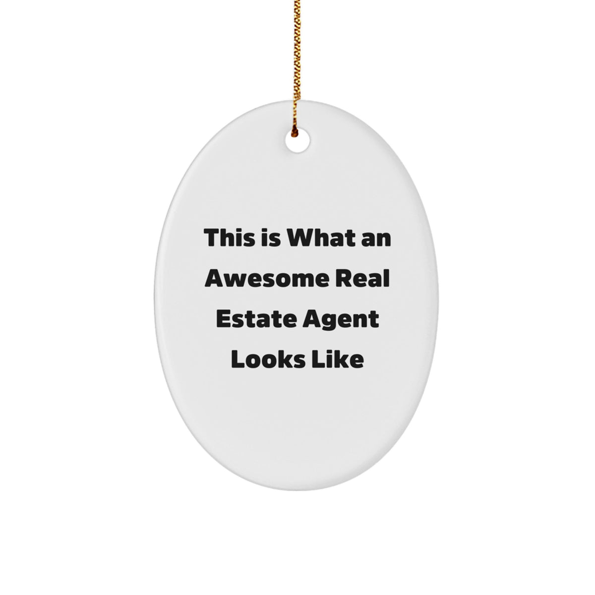 Family Treasure Real Estate Agent Oval Ornament Christmas Unique Gift - Image 1
