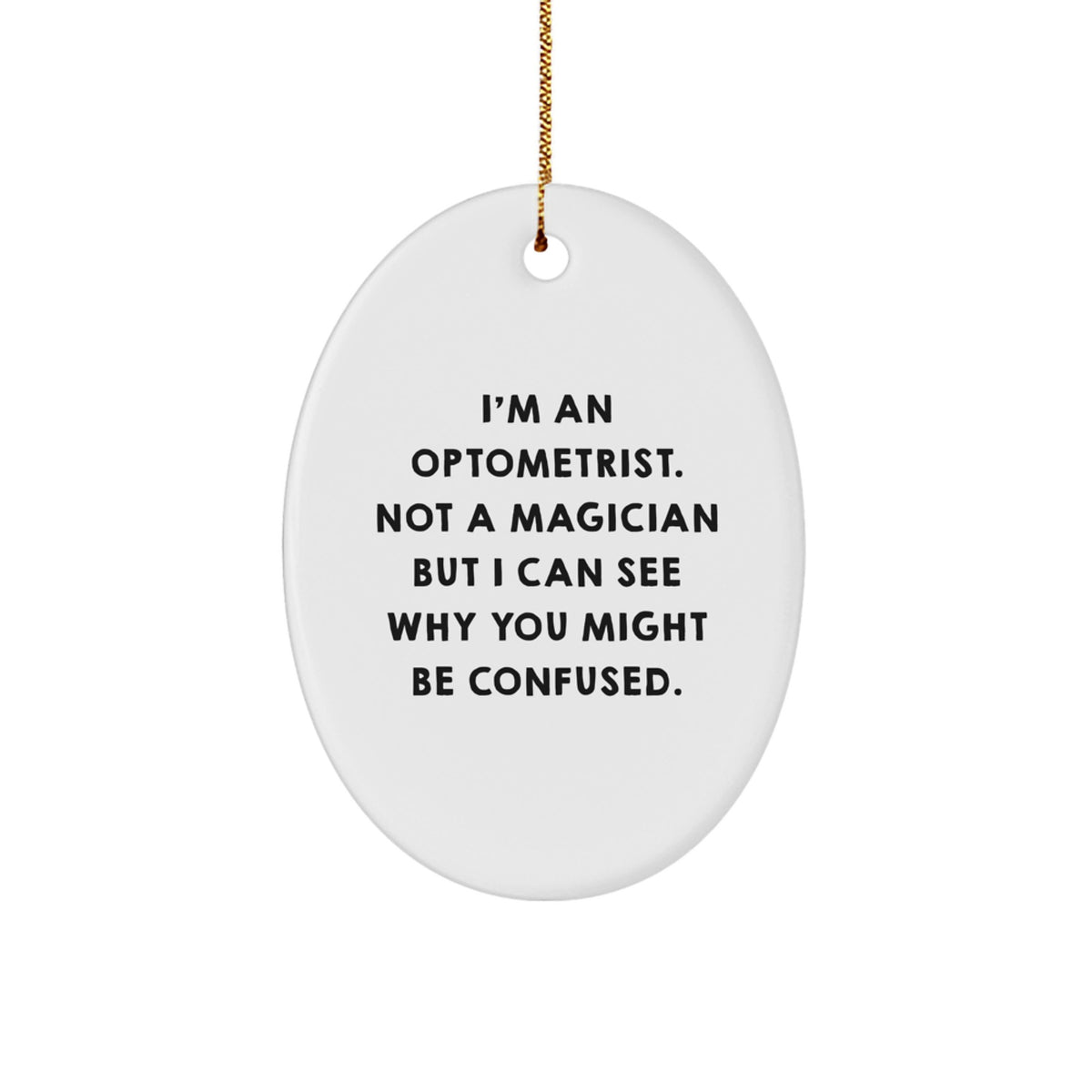 Optometrist Keepsake Christmas Ornament for Him Brightly Printed Gift - Image 1