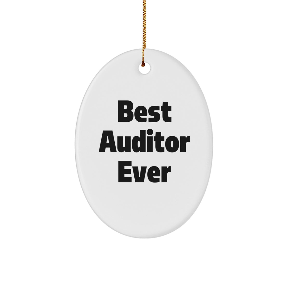 Christmas Gift for Teens - A Humorous Best Auditor Ever Oval Ornament - Image 1