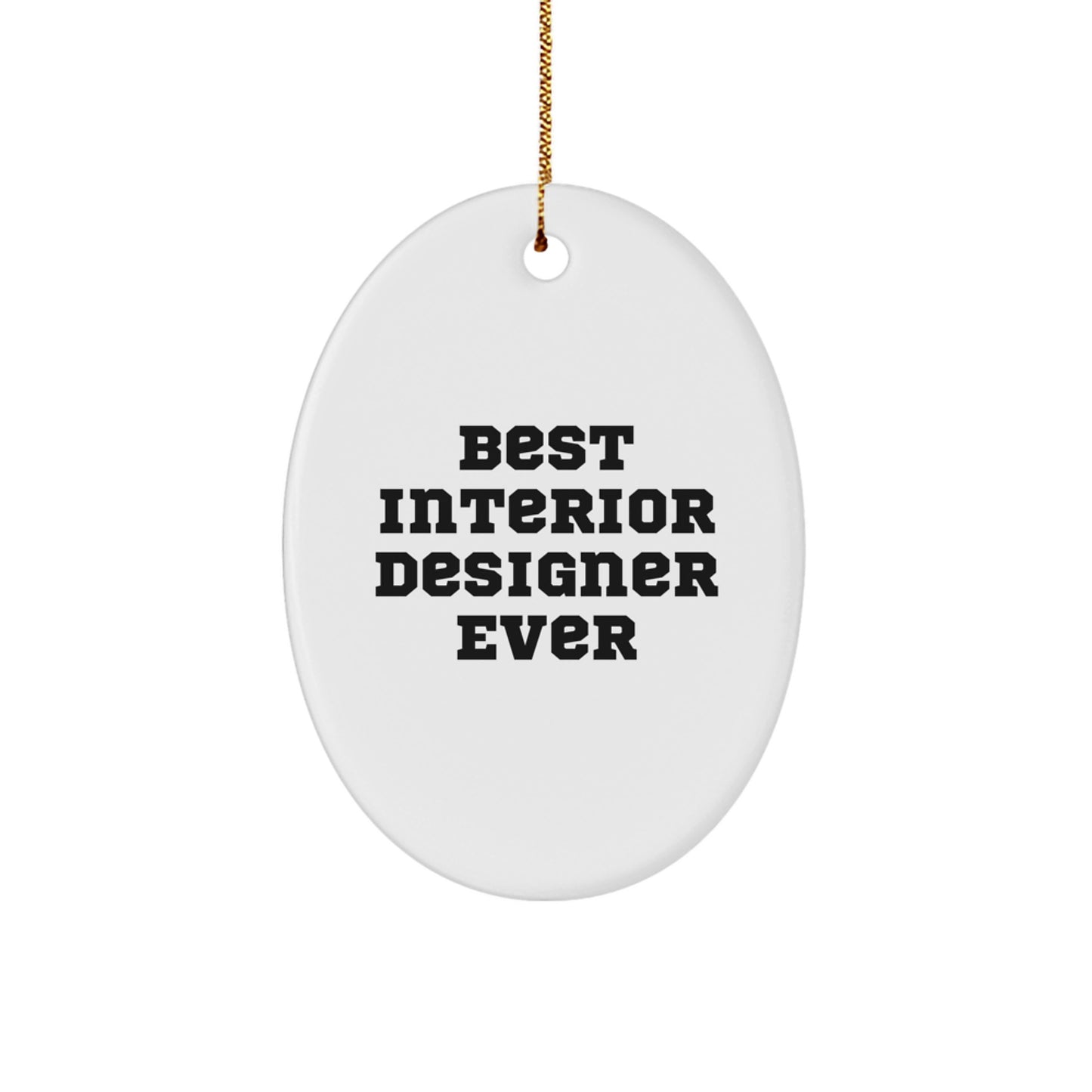 Favorite Interior Designer Oval Ornament for Kids Christmas Gift - Image 1