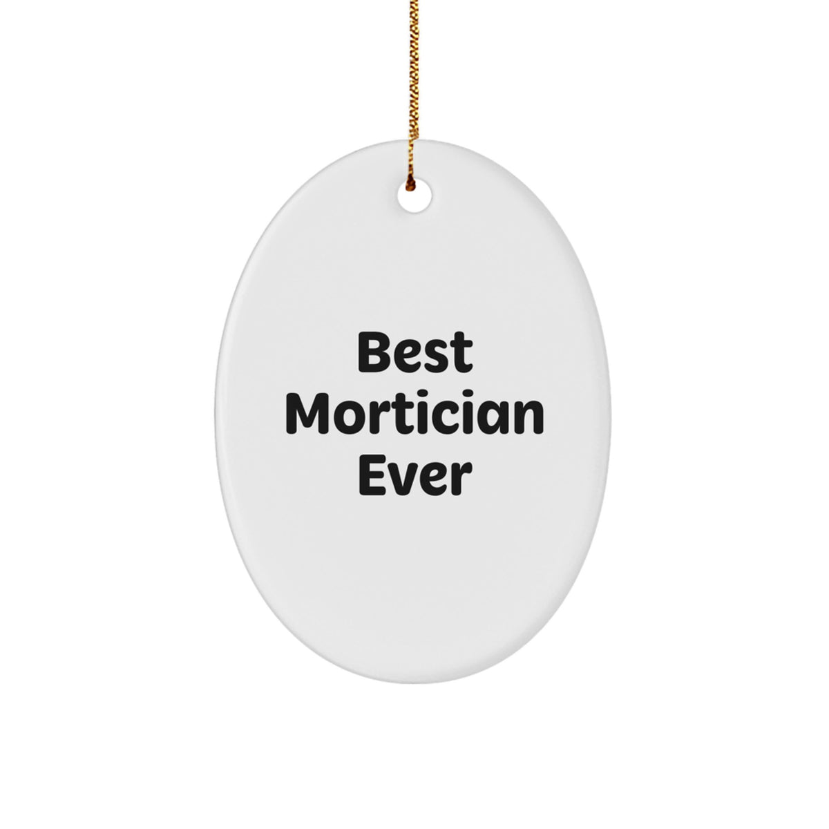 Christmas Gift Oval Ornament for Her – Mortician Keepsake Present Bright - Image 1