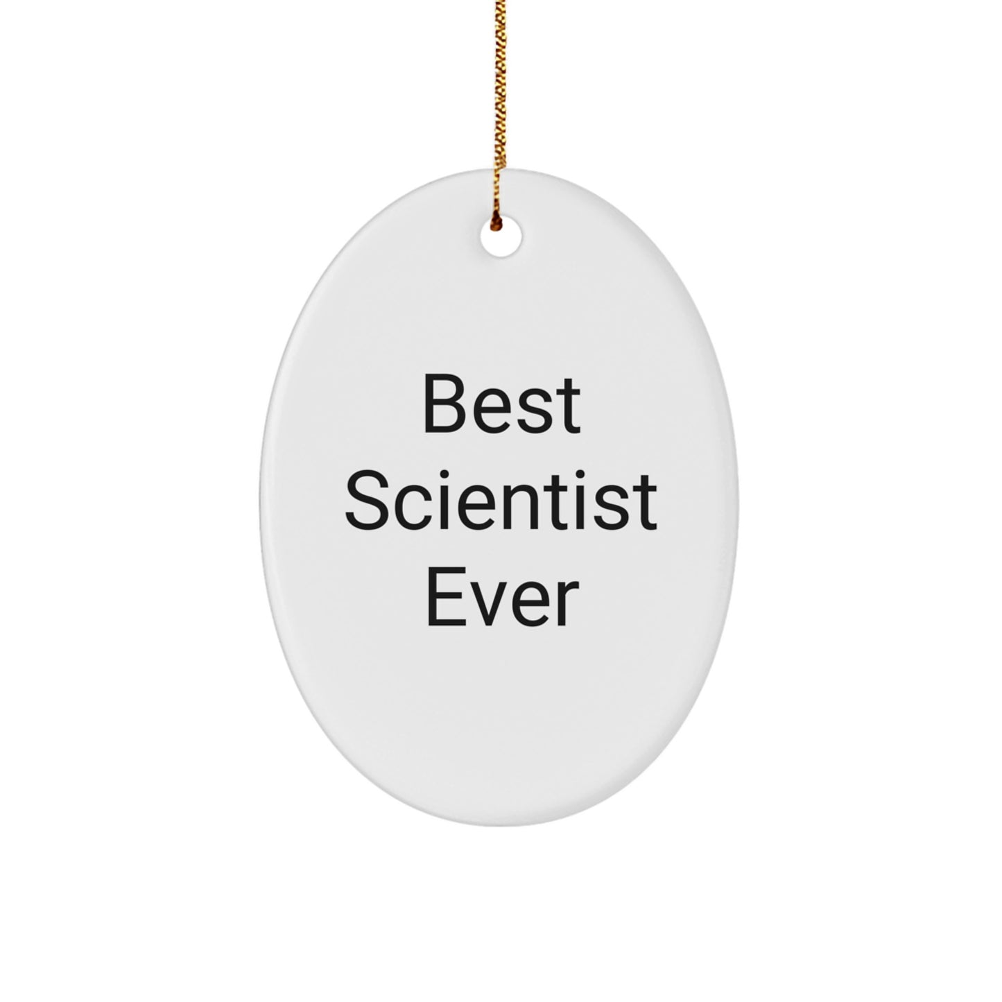Christmas Gift Keepsake for Her Scientist Oval Ornament – Best Scientist - Image 1