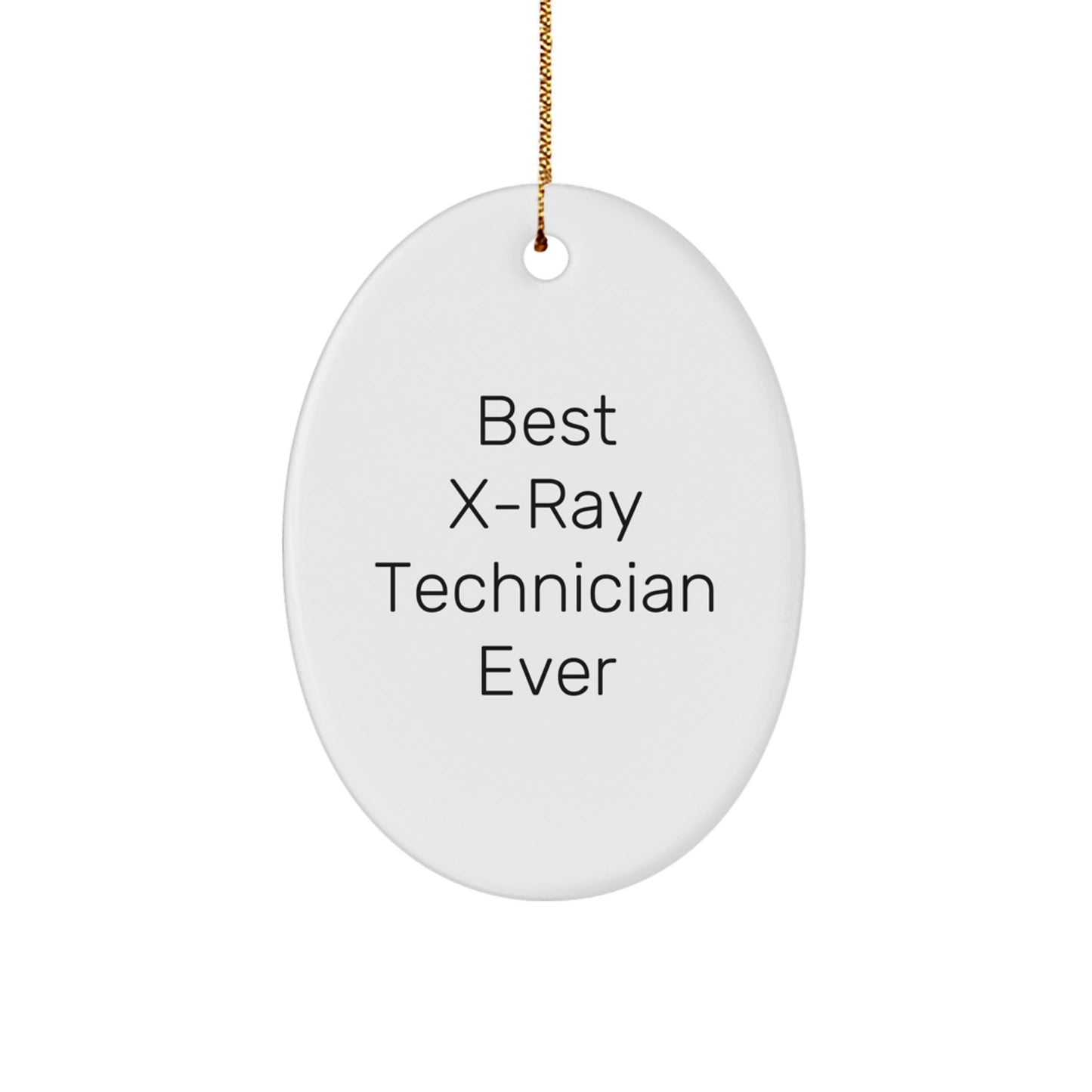Christmas Gift for Her X-Ray Technician Oval Ornament Present - Image 1