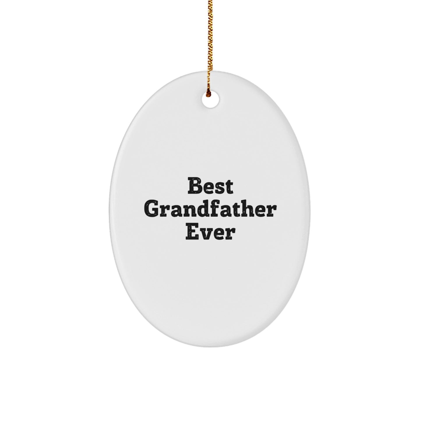 Christmas Gift for Dad Present – Oval Grandfather Keepsake Ornament - Image 1