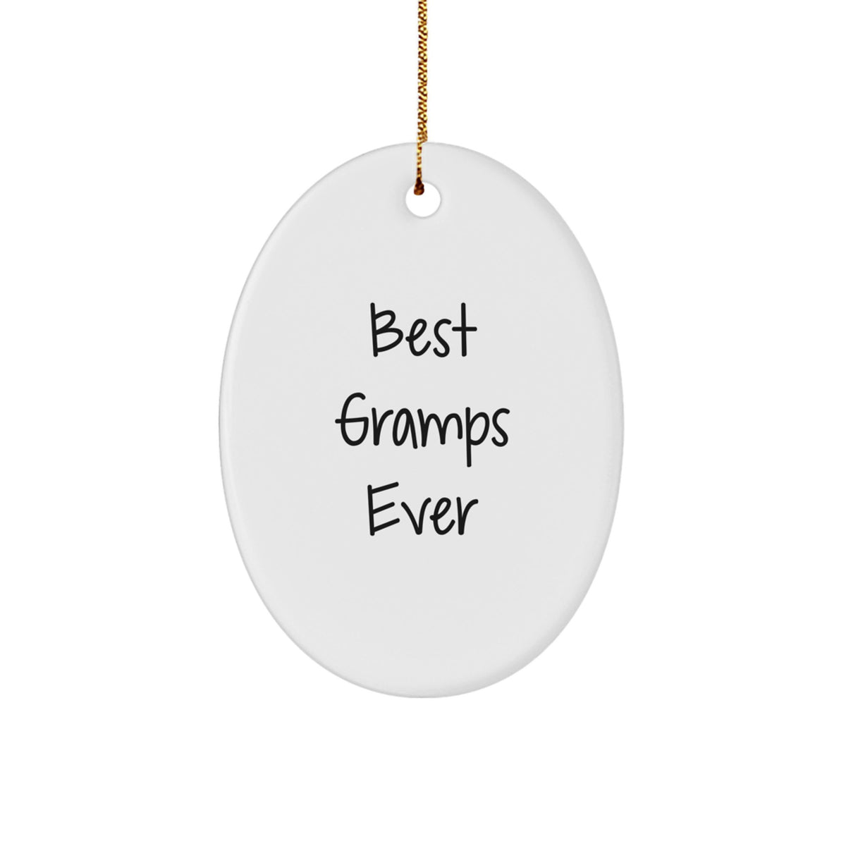 Christmas Gift Oval Ornament for Her – Best Gramps Ever Present Keepsake - Image 1