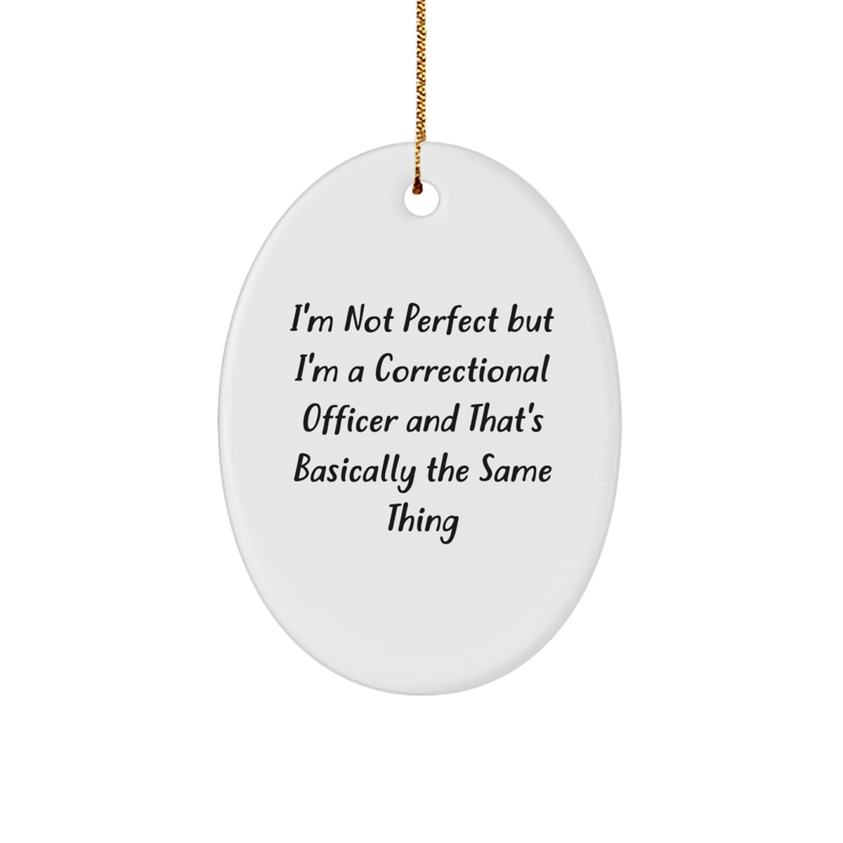 Family Treasure Christmas Unique Gift for Family Correctional Officer Oval - Image 1