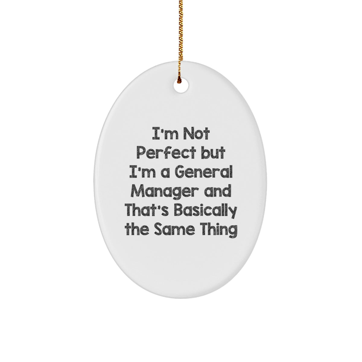 General Manager Oval Ornament for Coworkers Idea Christmas Gift - Image 1