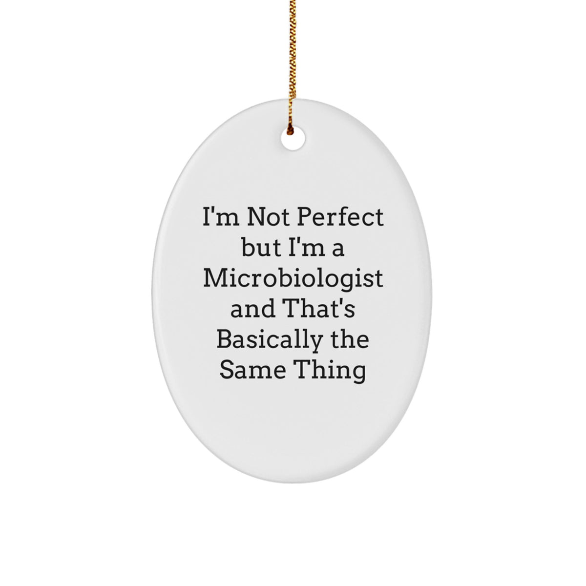 Microbiologist Oval Christmas Ornament for Kids Treasure Gift - Image 1