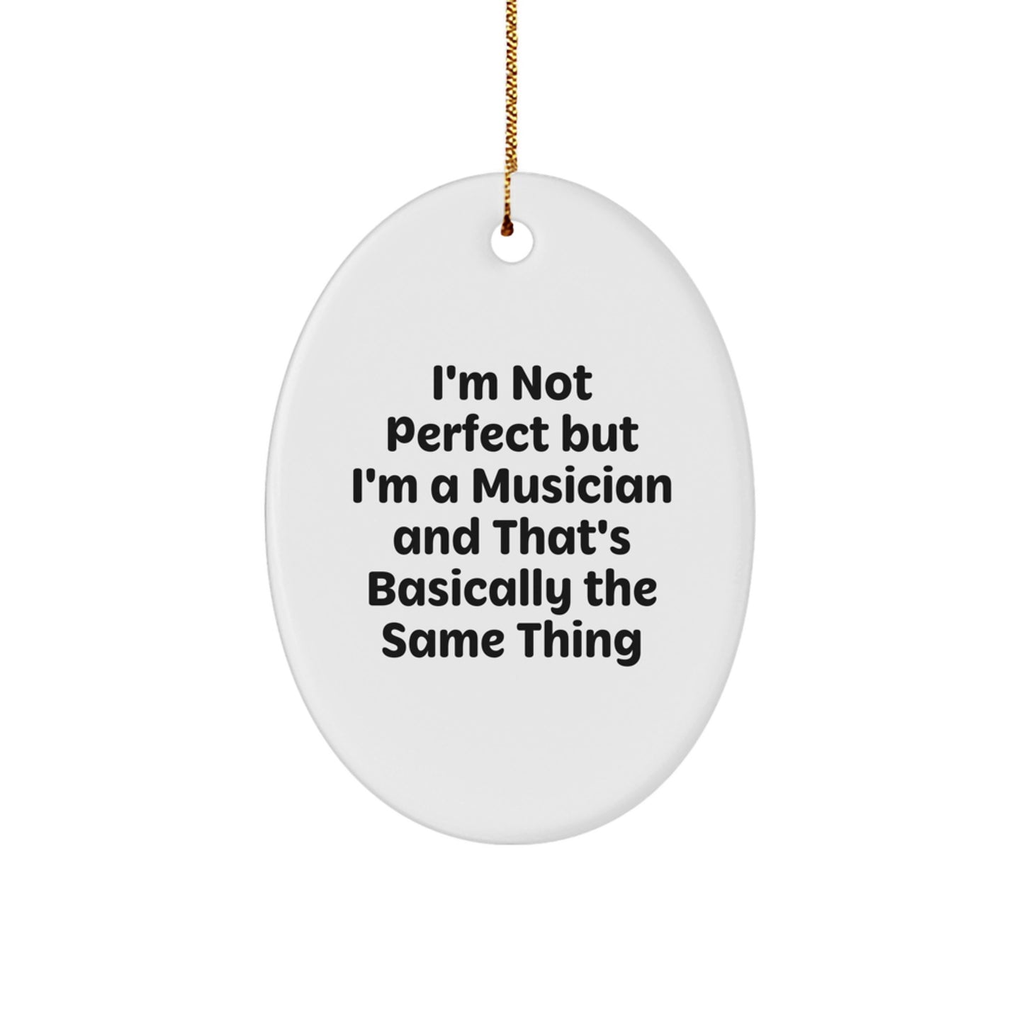 Musician Oval Christmas Ornament Collectible for Neighbors Gift - Image 1