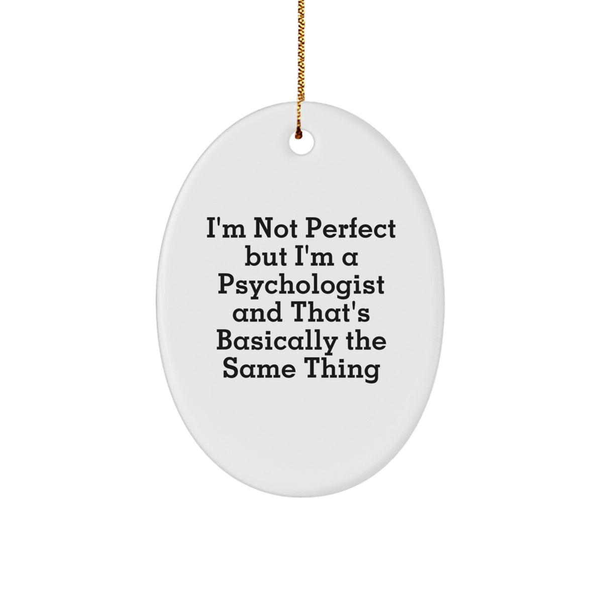 Psychologist Keepsake Christmas Ornament for Him Gift Brightly Printed - Image 1