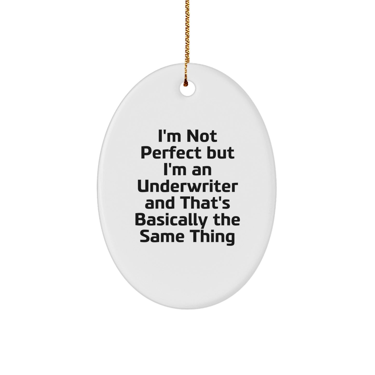 Christmas Gift Oval Ornament for Her Present – Underwriter Quote - Image 1
