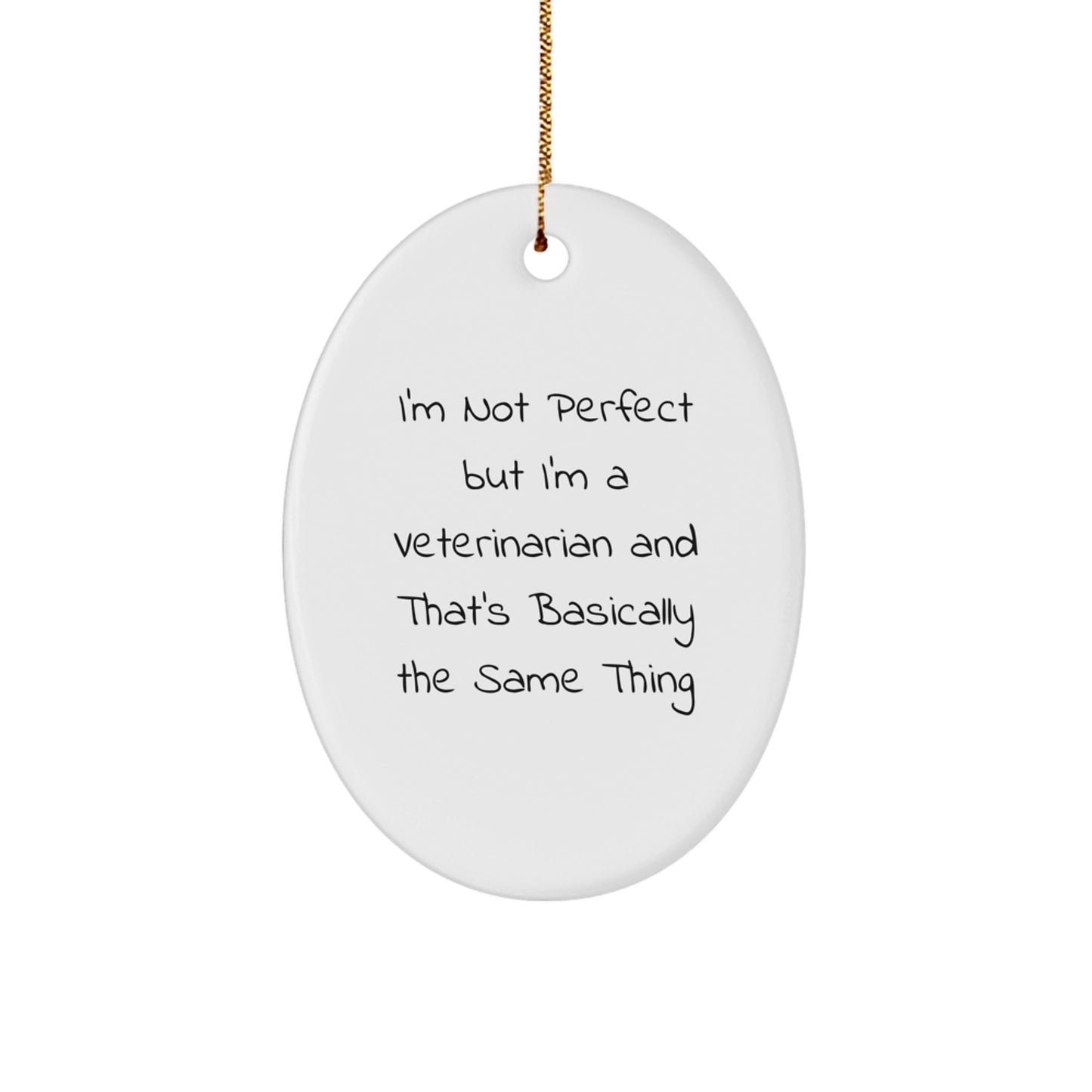 Veterinarian Oval Christmas Ornament Idea for Coworkers – Christmas Gift - Image 1