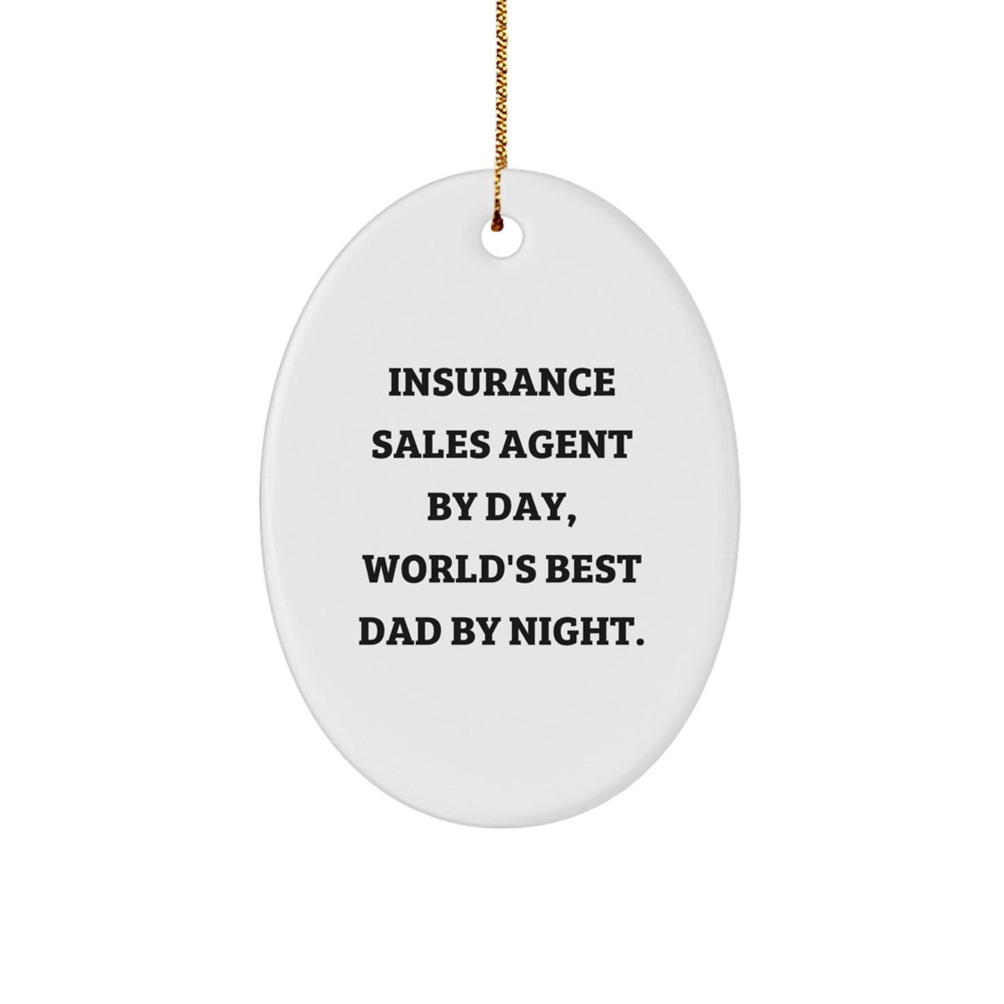Fun Insurance Sales Agent Christmas Ornament Memento for Roommates Gift - Image 1