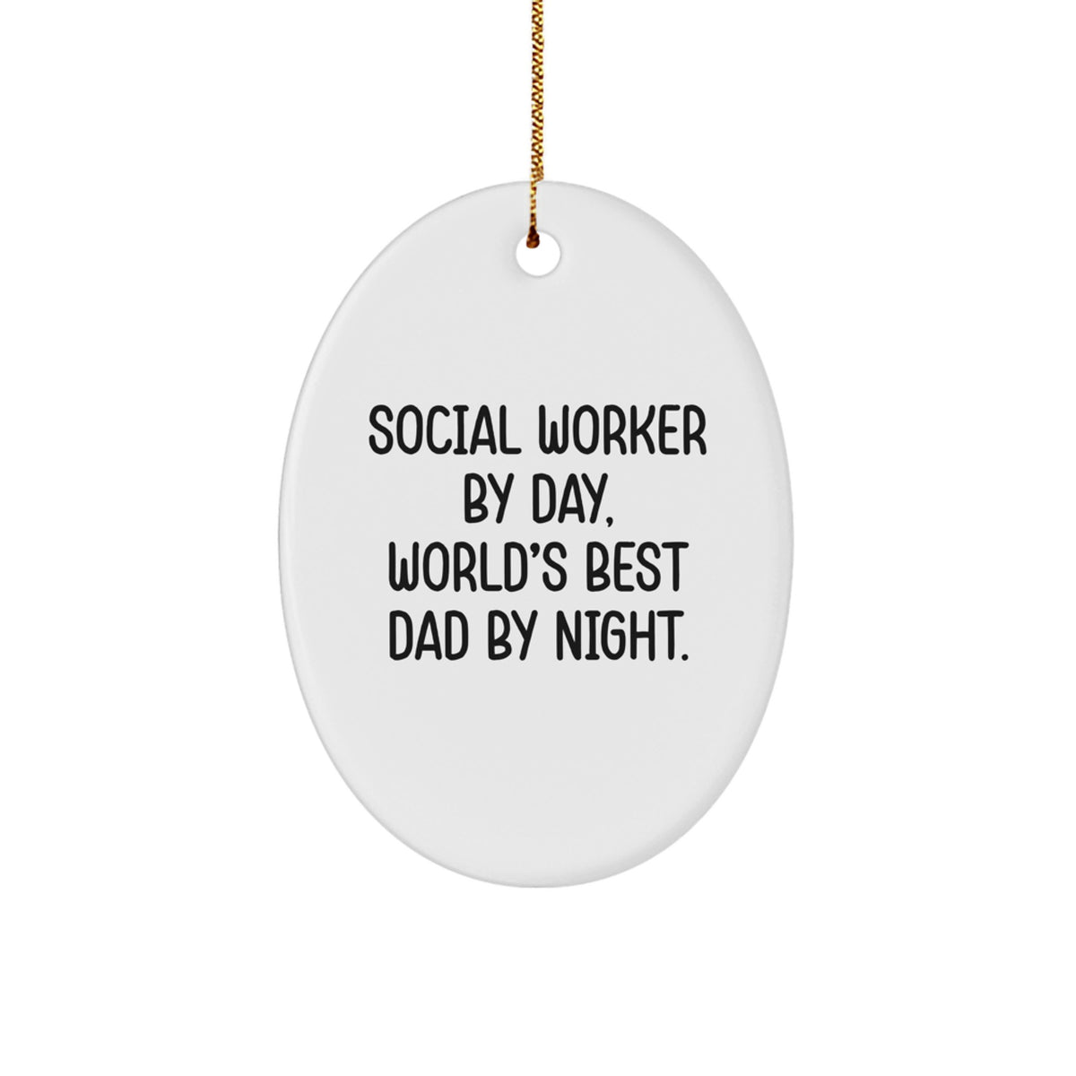 Social Worker Oval Christmas Ornament for Coworkers Idea Surprise Gift - Image 1