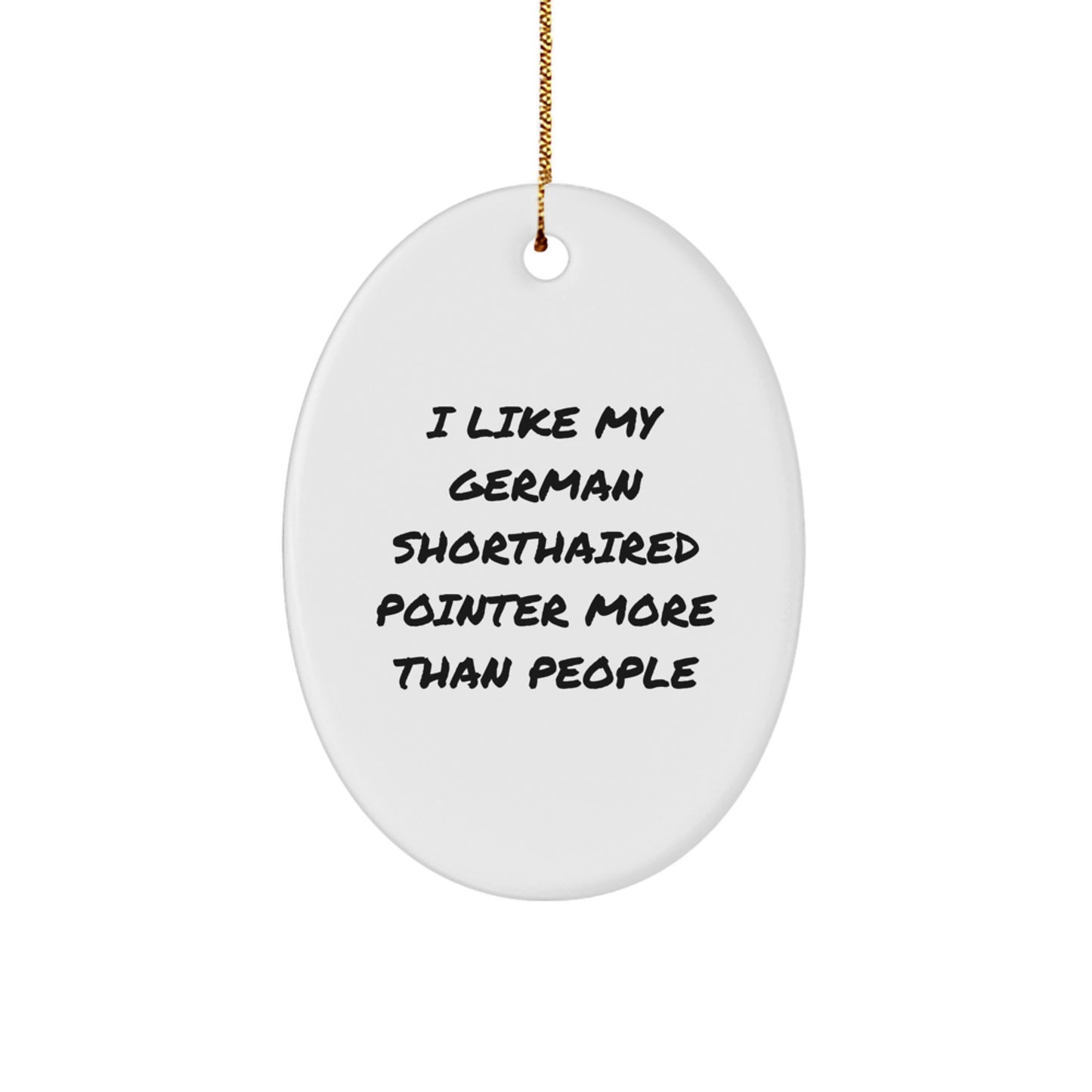 Funny German Shorthaired Pointer Dog Oval Ornament Gifts from Family for Christmas - Image 1