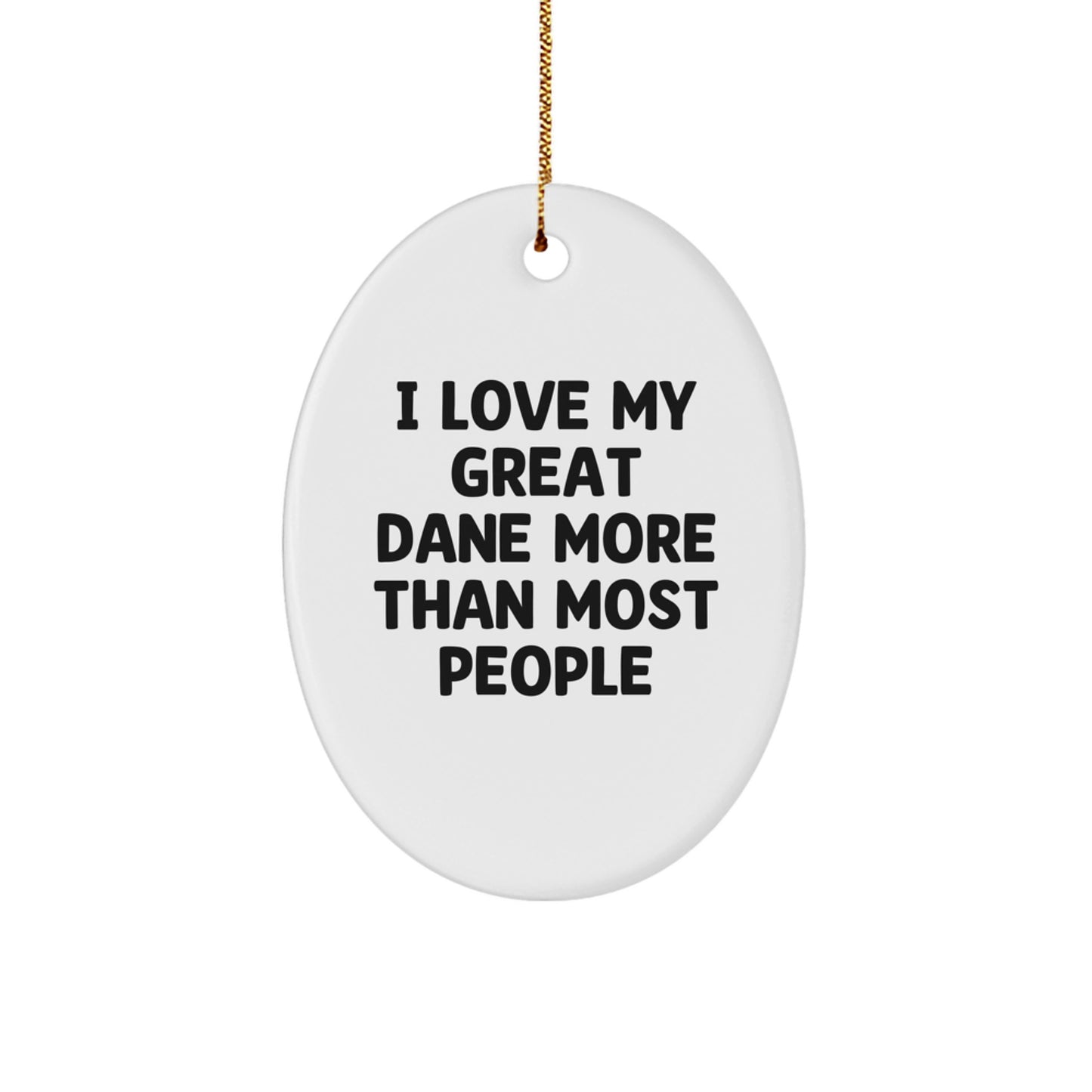 Funny Great Dane Dog Lover Gifts from Men to Family and Friends Christmas Unique Ornament - Image 1