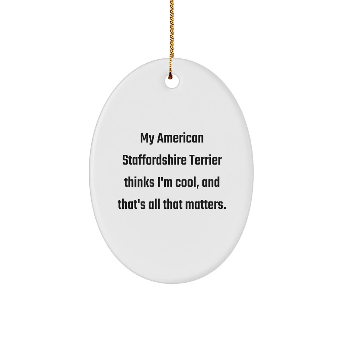 Christmas Unique Gift American Staffordshire Terrier Dog Ornament for Teens - Image 1
