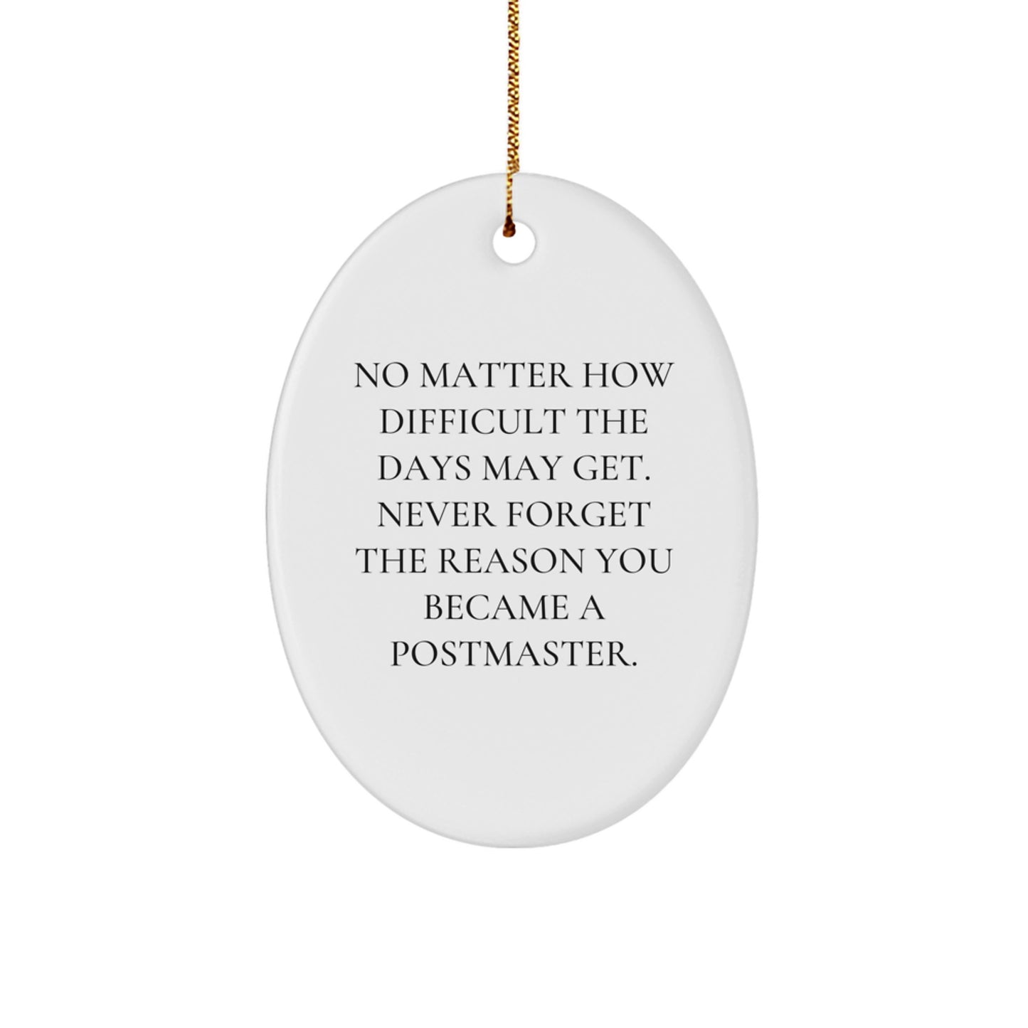 Funny Postmaster Christmas Oval Ornament Gifts for Men from Family, Oval Postmaster Decorations, Gifts for Postmaster Men from Friends - Image 1