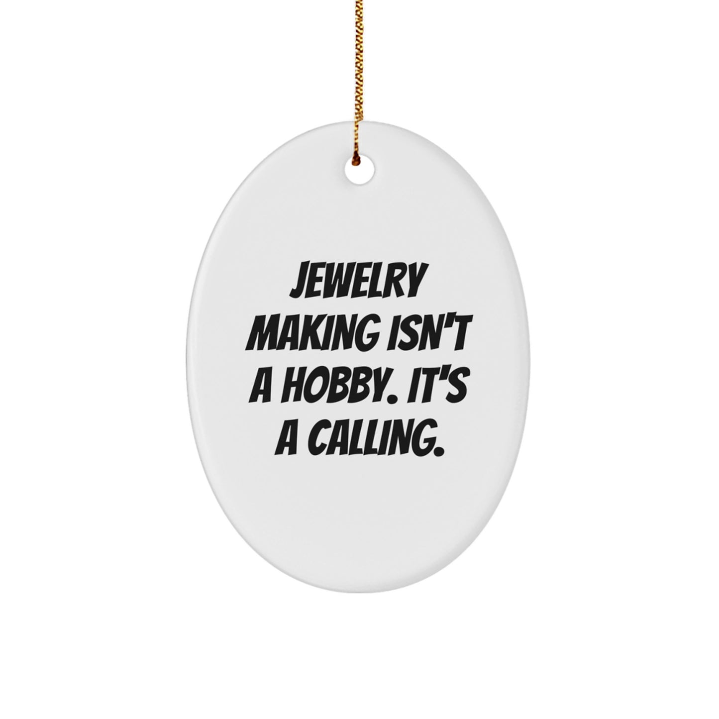 Jewelry Making Enthusiasts' Delight - Oval Ornament Gifts from Family for Christmas, Perfect for Hobbyists' Decor - Image 1