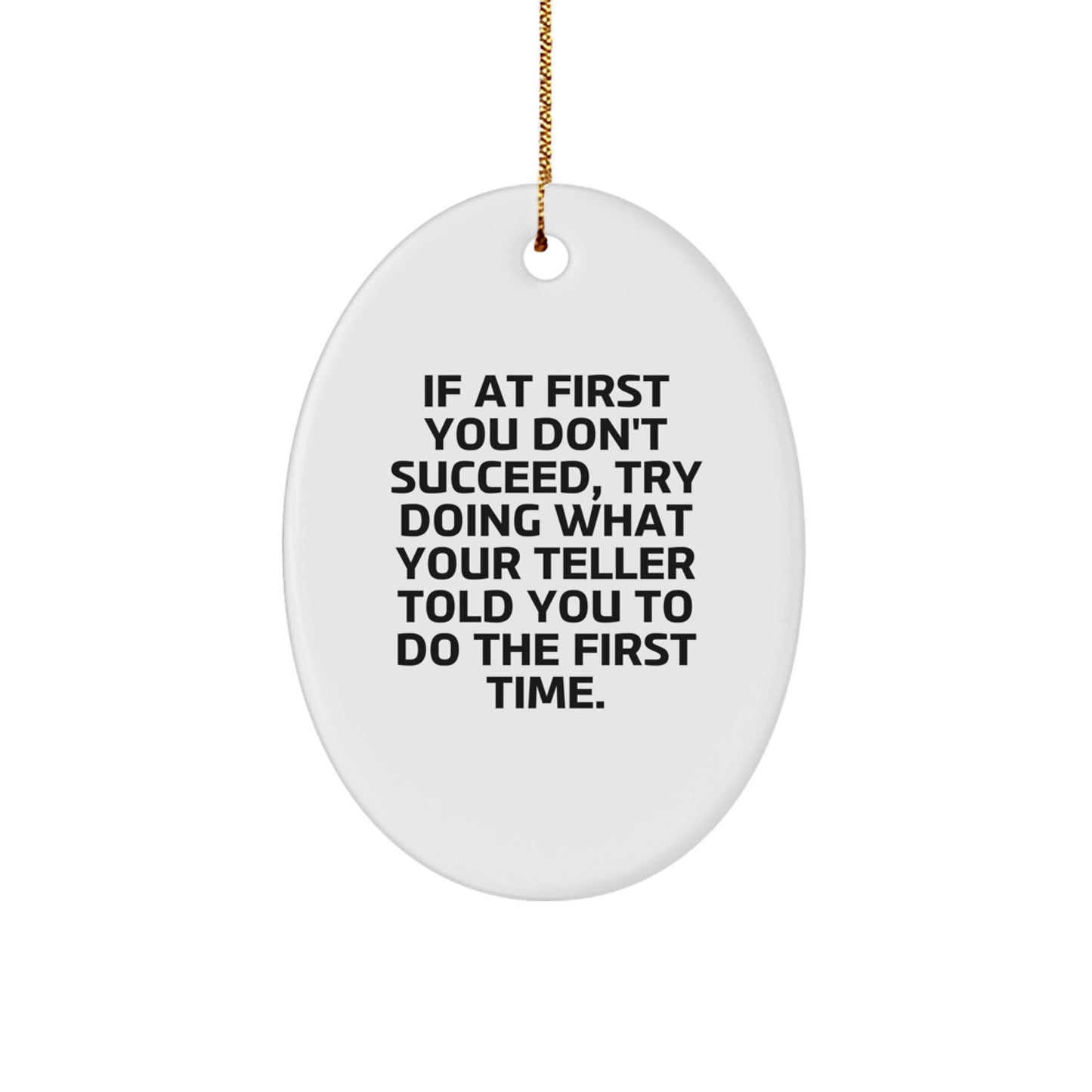 Funny Teller Oval Ornament Gifts from Family to Friends on Christmas Unique Presents - Image 1