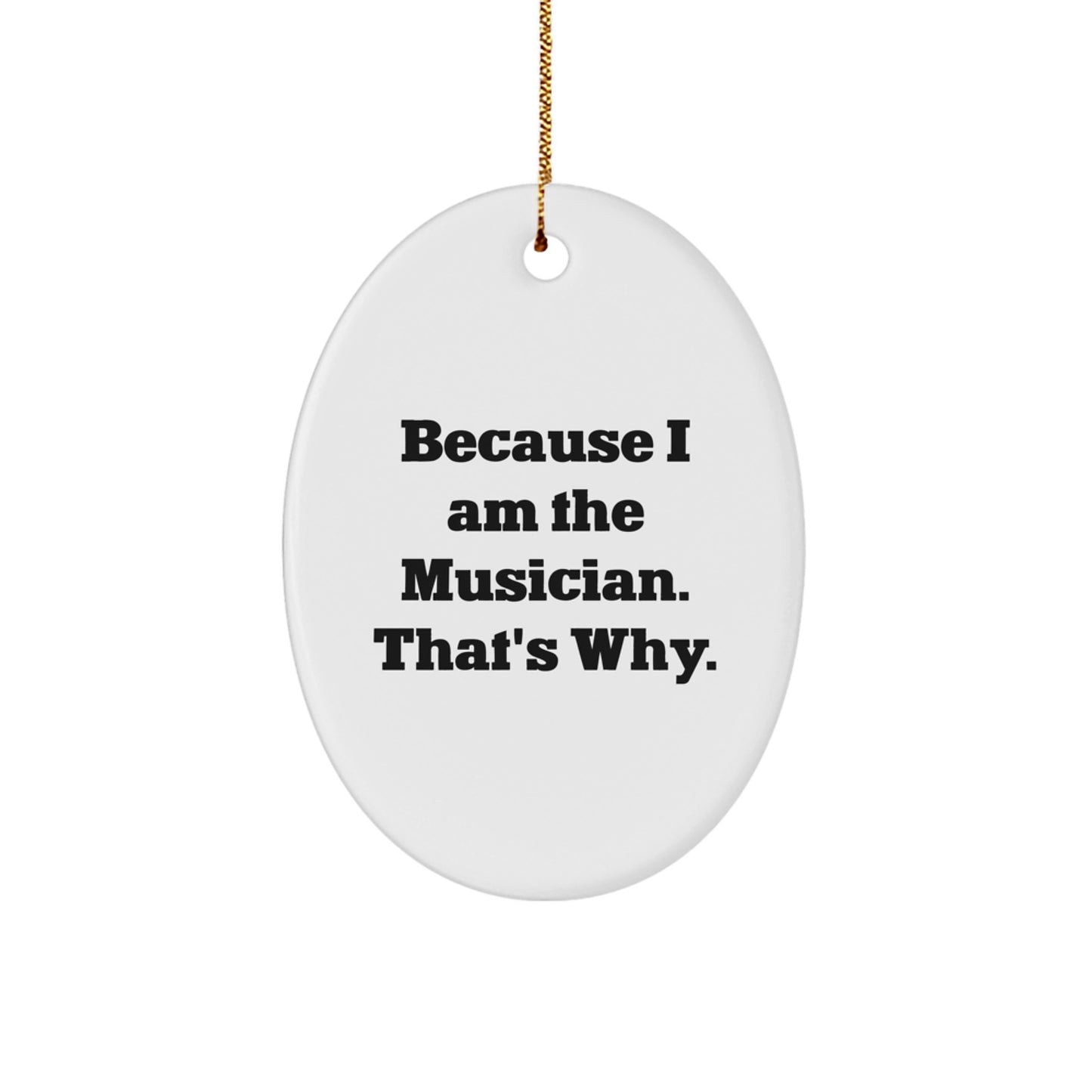 Funny Musician Oval Ornament, Gifts from Friends for Musician, Oval Musician Decorations for Christmas Unique Gifts - Image 1