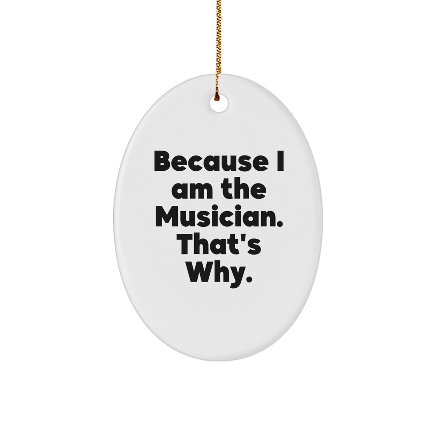 Funny Musician Oval Ornament Gifts from Friends for Christmas Unique Musician - Image 1