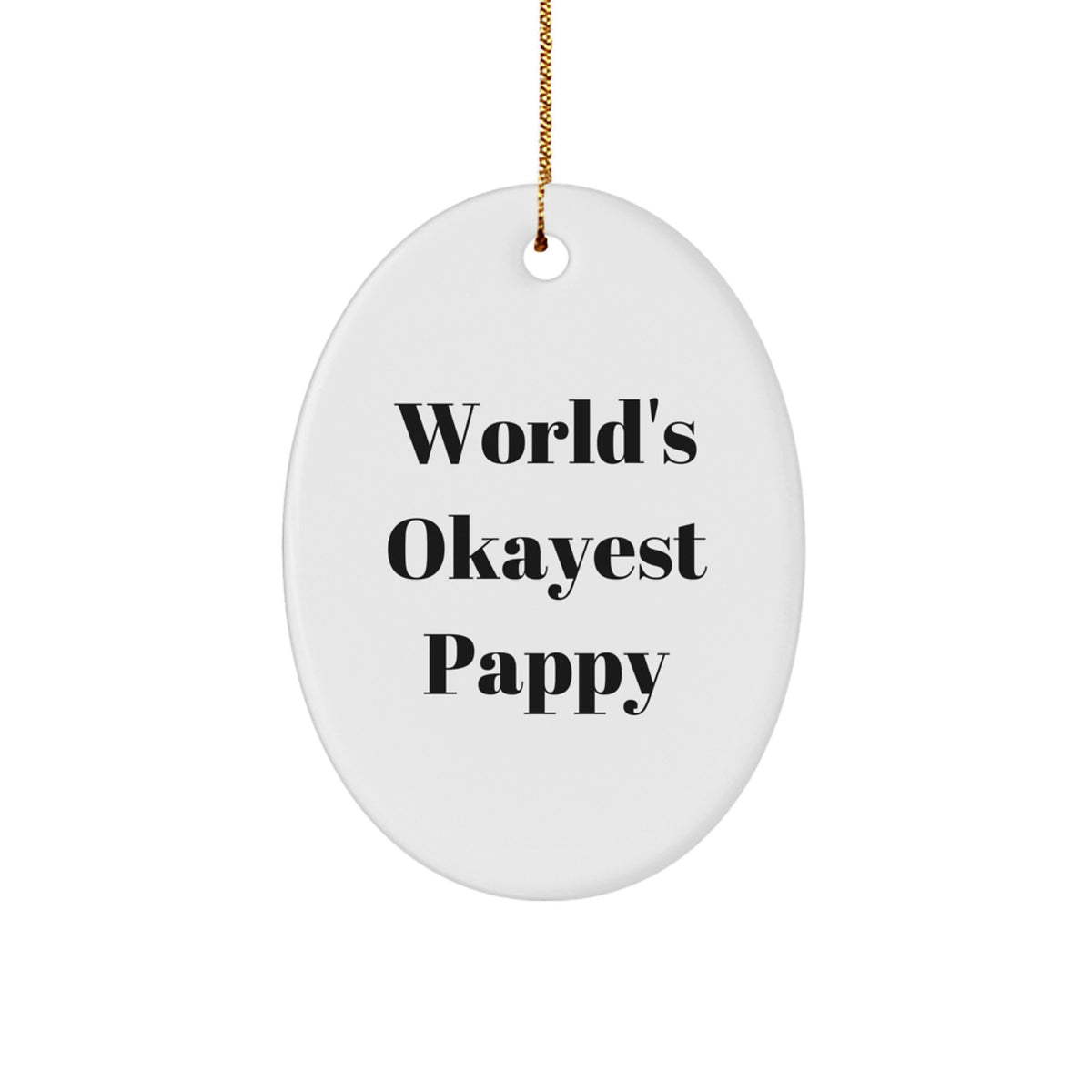 Funny Pappy Oval Ornament Gifts from Family and Friends for Christmas Unique Decorations - Image 1