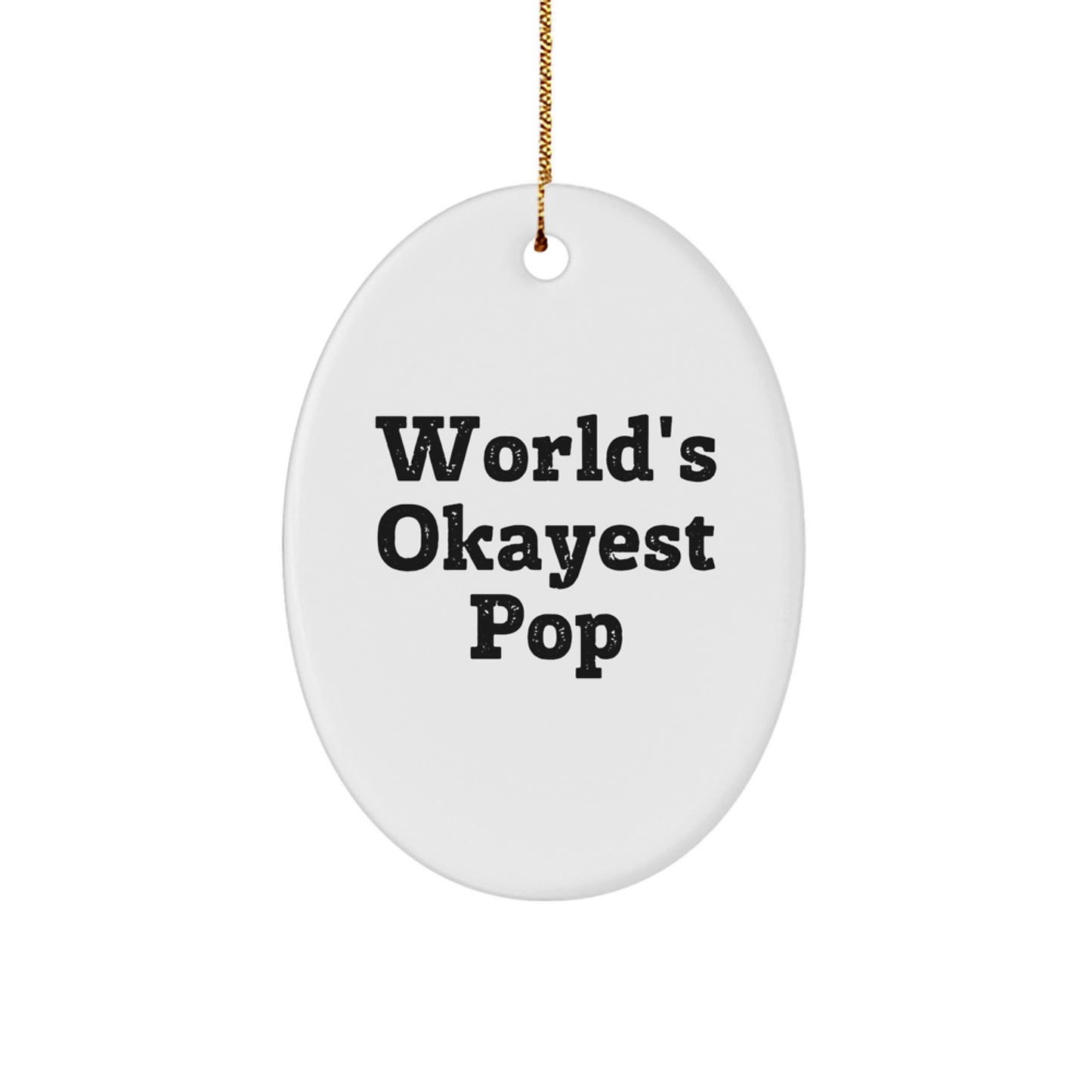 Funny Pop Christmas Oval Ornaments Gifts from Friends and Family - Image 1
