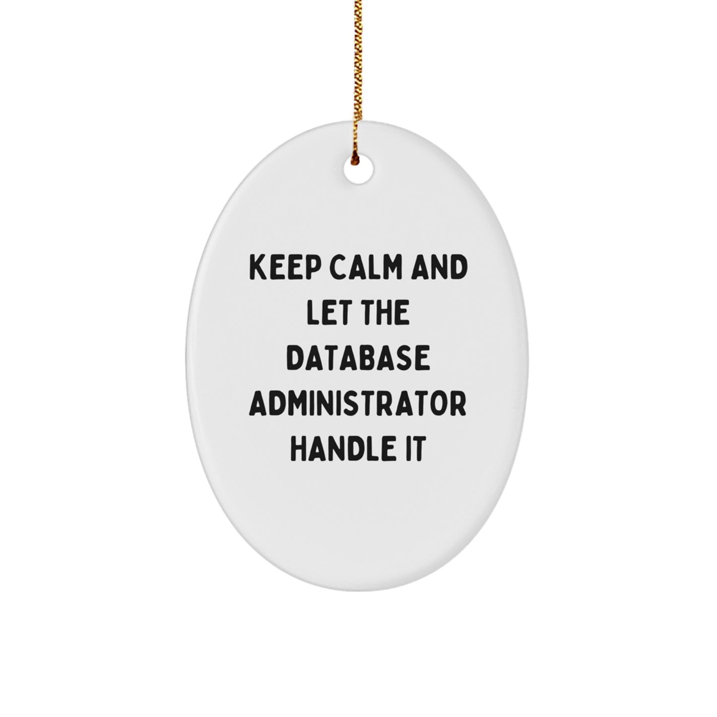 Funny Database Administrator Oval Ornament Gifts from Friends for Men Christmas Unique Gifts - Image 1