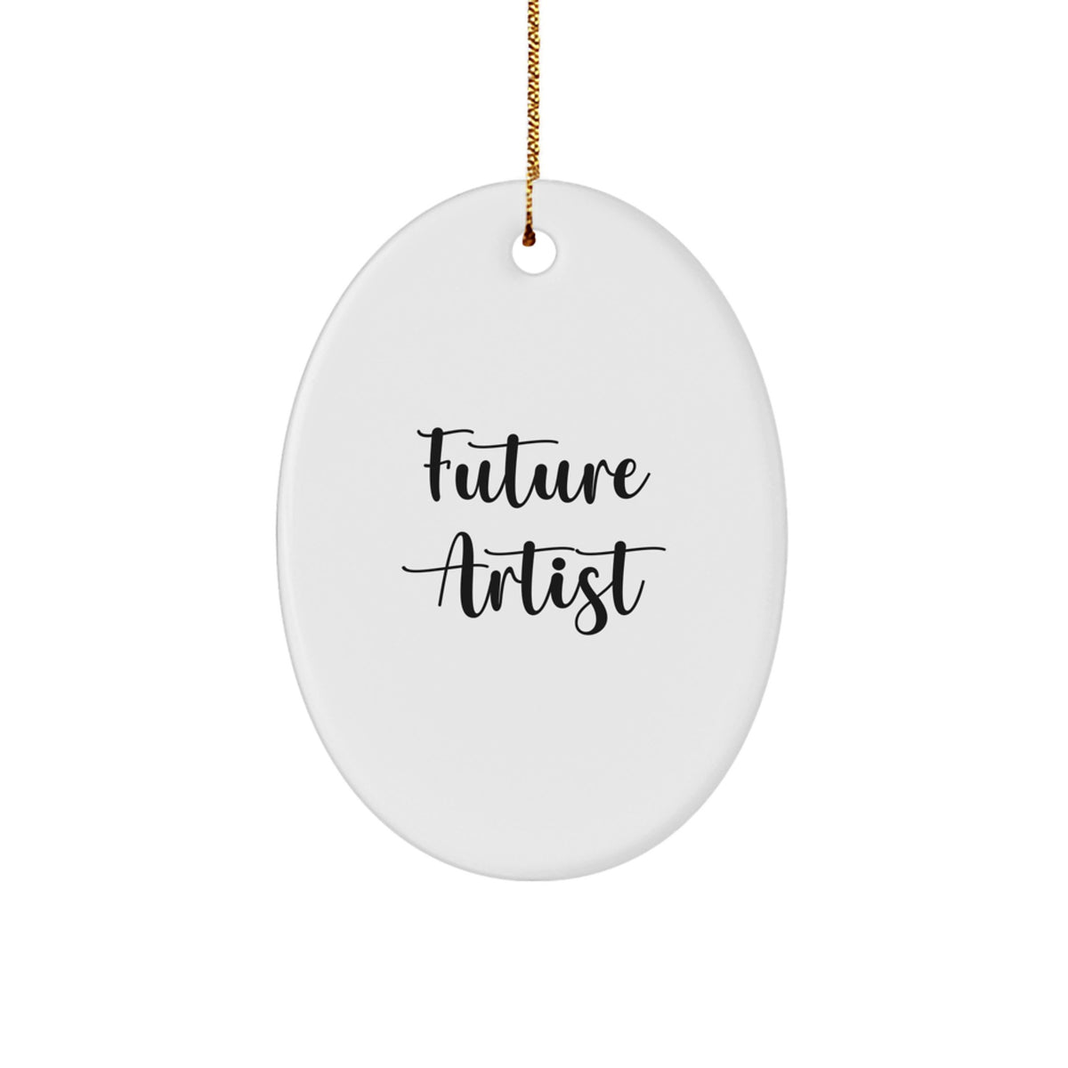 Artist Future Artist Oval Christmas Ornament Keepsake Gift for Him - Image 1