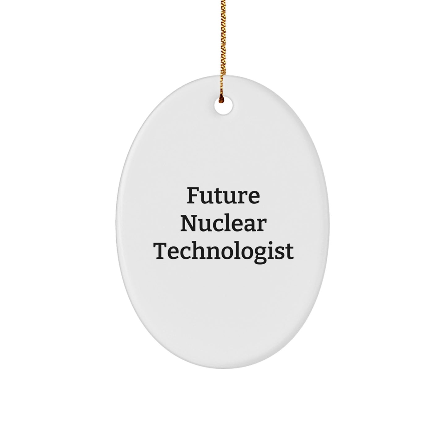 Nuclear Technologist Funny Oval Ornament Gifts from Friends to Future Nuclear Technologist Christmas Unique Gifts for Nuclear Technologist - Image 1