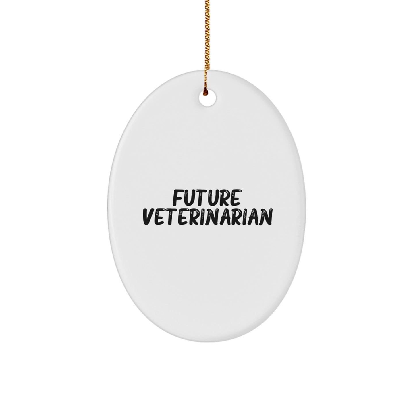 Funny Future Veterinarian Oval Ornament Gifts from Family, Friends, Coworkers, or Men to Women, Men, Veterinarian, or Friends on Christmas Unique Gifts - Image 1