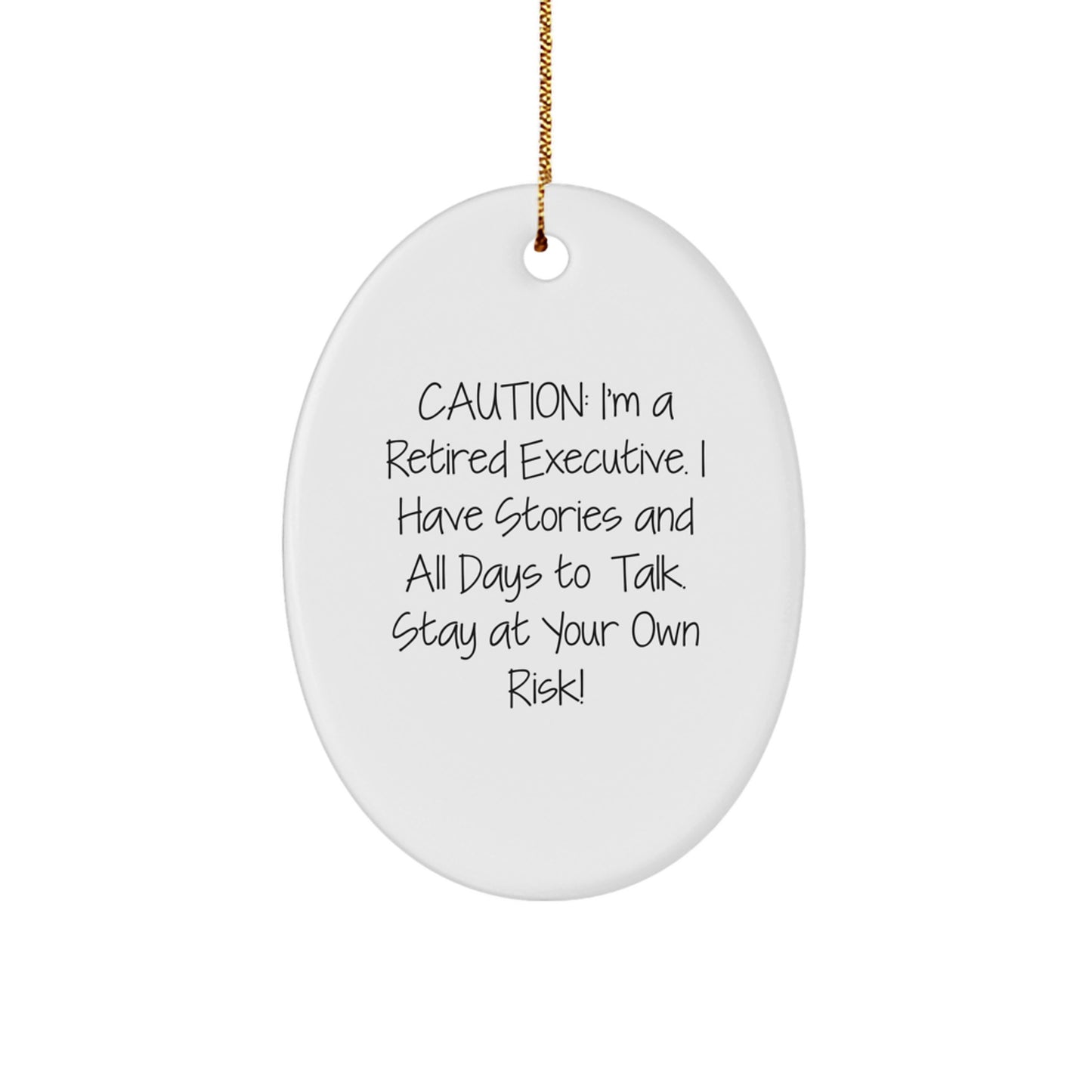 Executive Oval Ornament, Funny Gift for Executive, Christmas Unique Gifts from Friends to Executive - Image 1